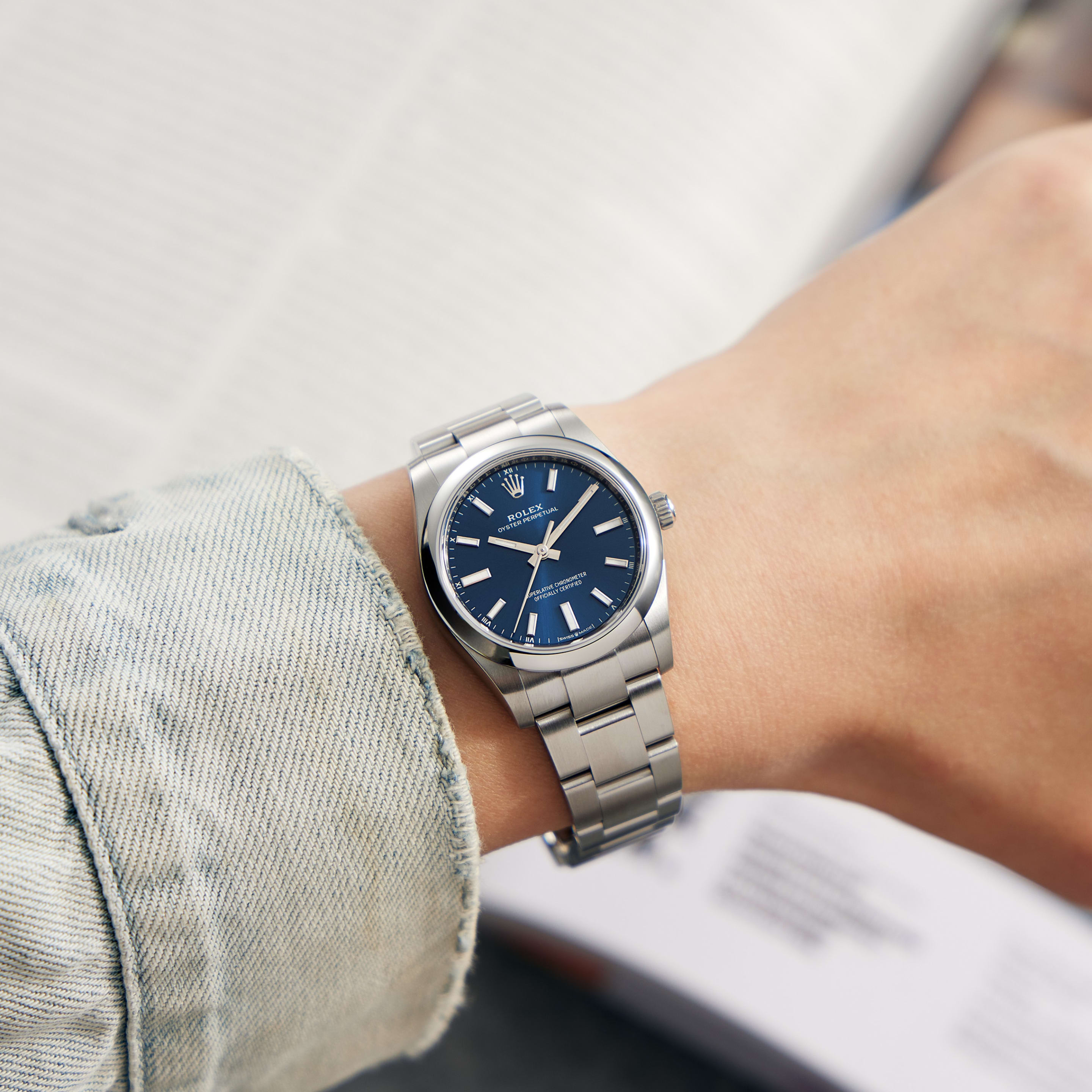 Oyster Perpetual Steel Blue Dial 34mm Product Image