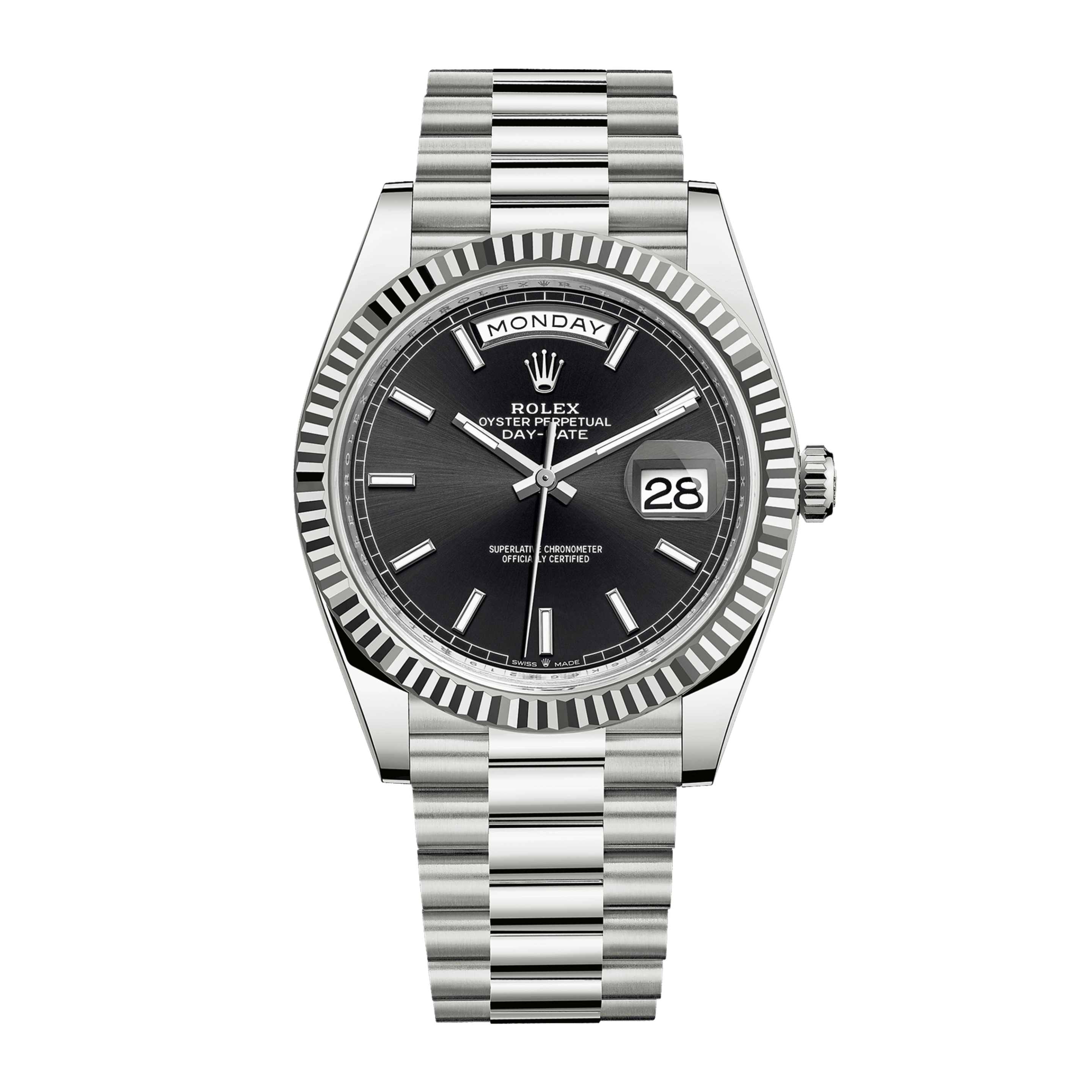 Day-Date White Gold Black Dial 40mm Product Image