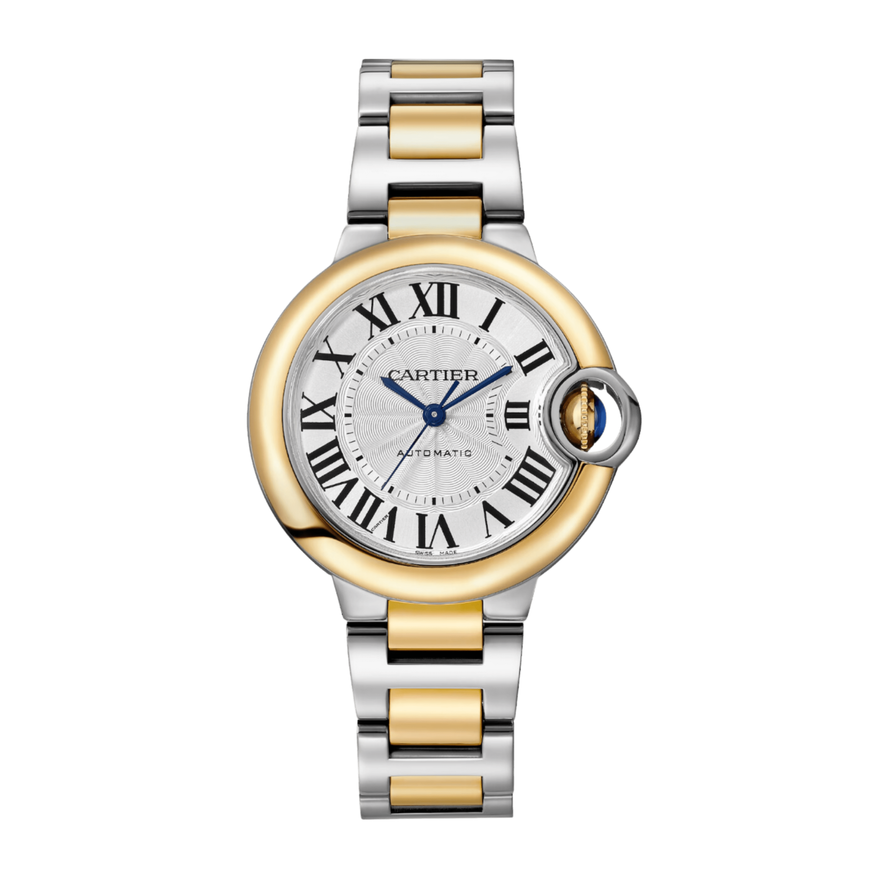 Ballon Bleu de Cartier Yellow Gold & Steel Silver Dial 33mm Product Image