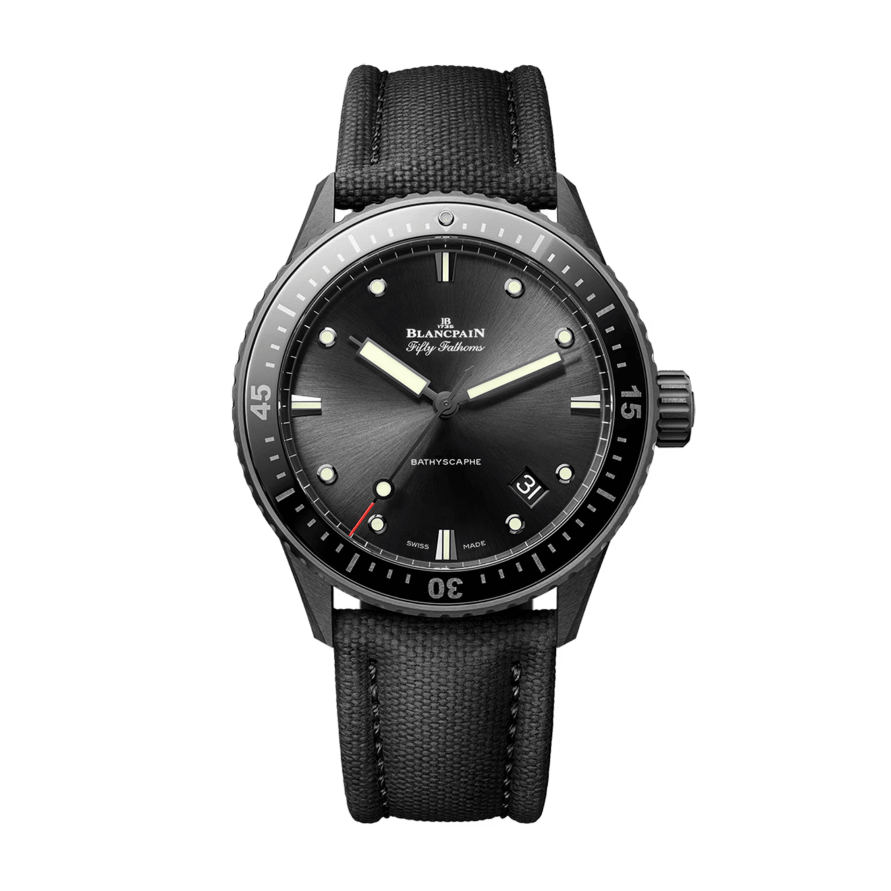 Blancpain Fifty Fathoms Bathyscaphe Ceramic Black Dial 43mm 5000