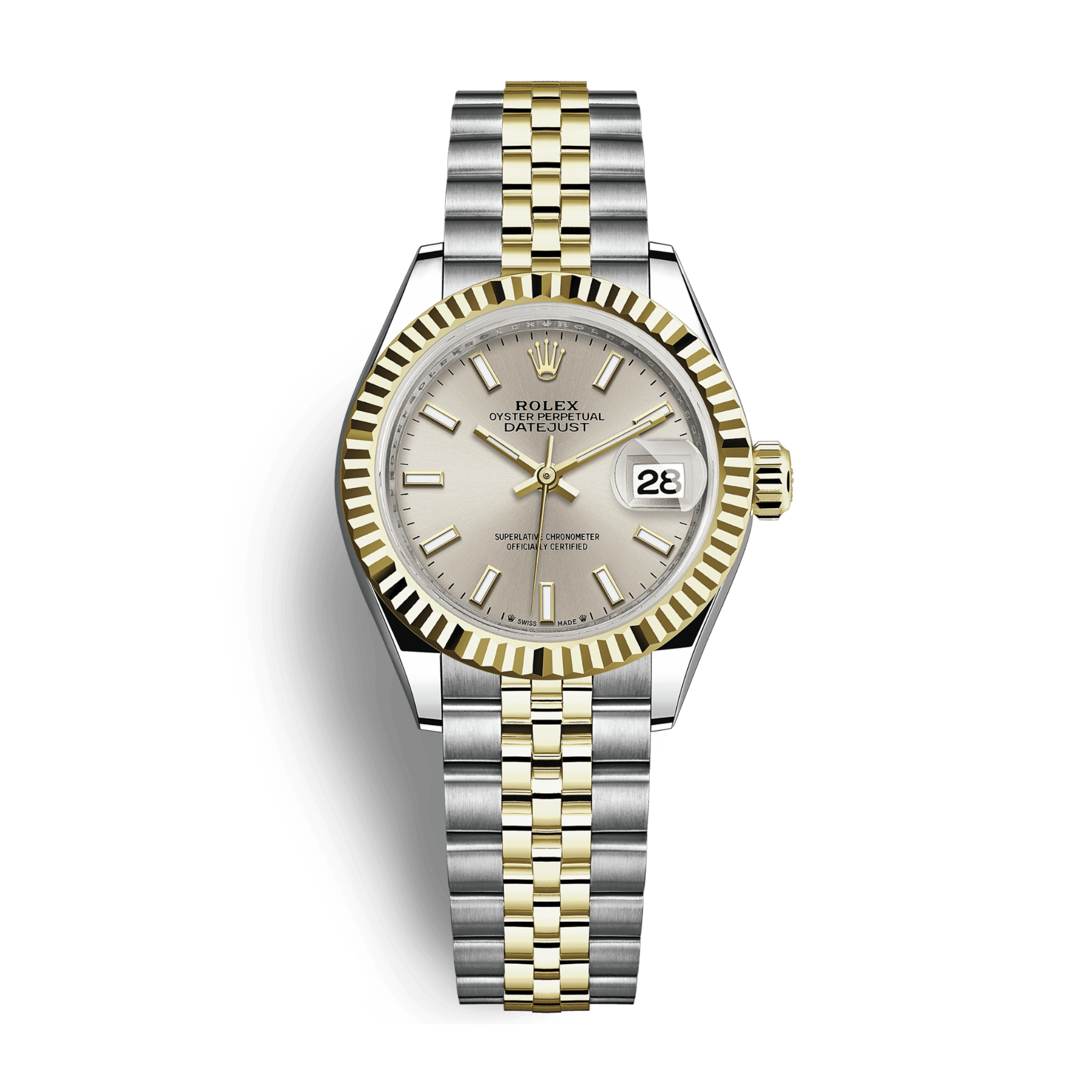 Lady-Datejust Yellow Gold & Steel Silver Dial 28mm Product Image