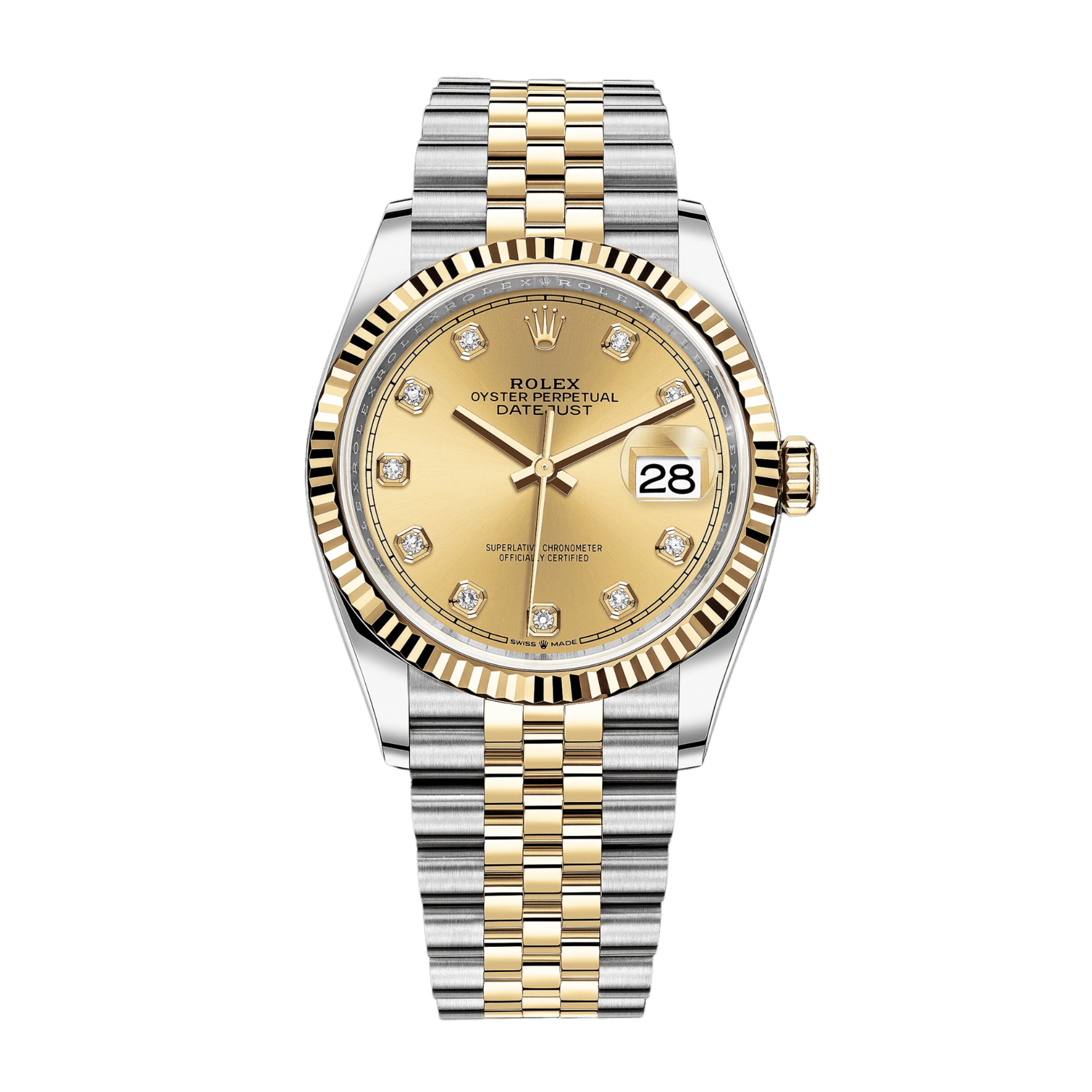Datejust Yellow Gold & Steel Jubilee Champagne Dial 36mm Product Image