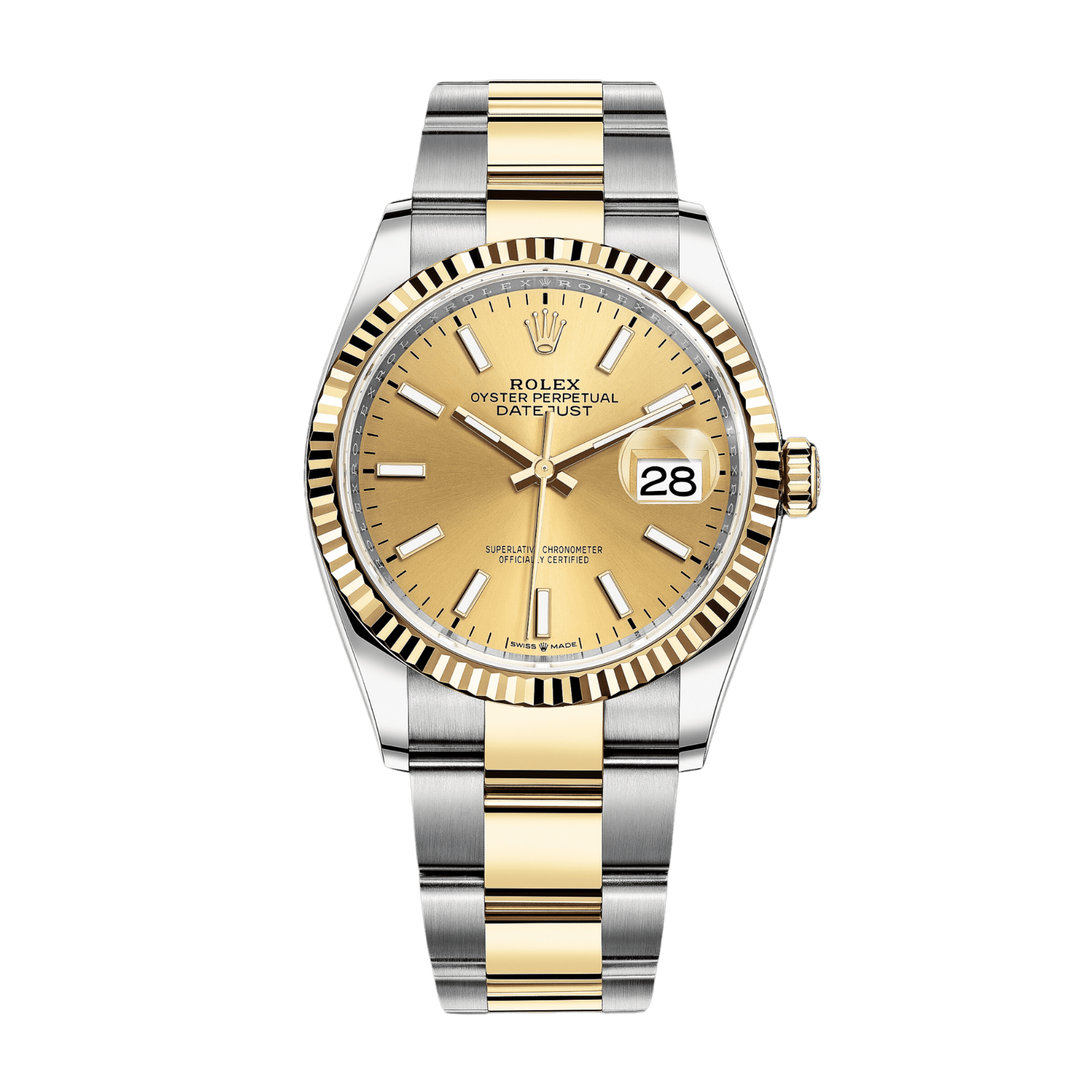 Datejust Yellow Gold & Steel Champagne Dial 36mm Product Image