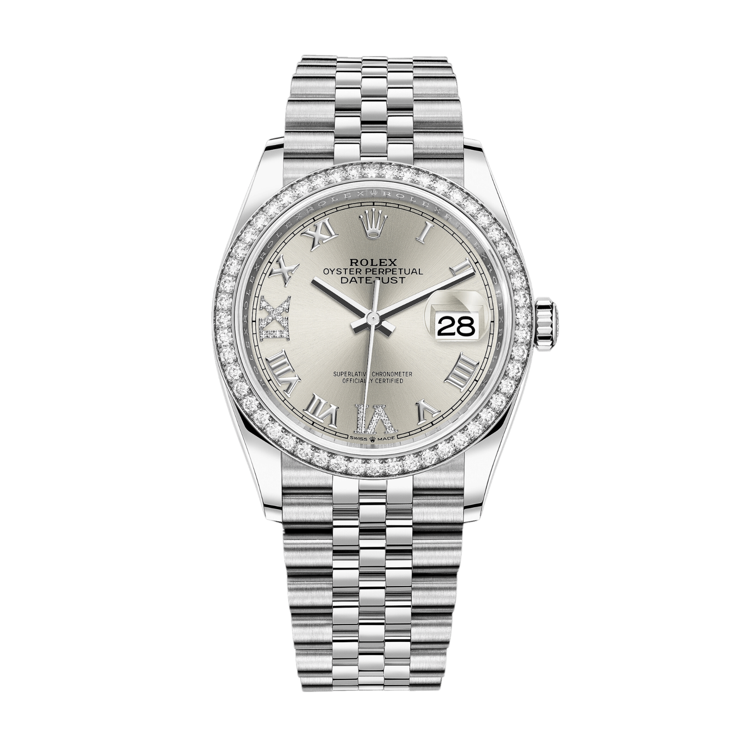 Datejust Steel Diamond Jubilee Silver Dial 36mm Product Image
