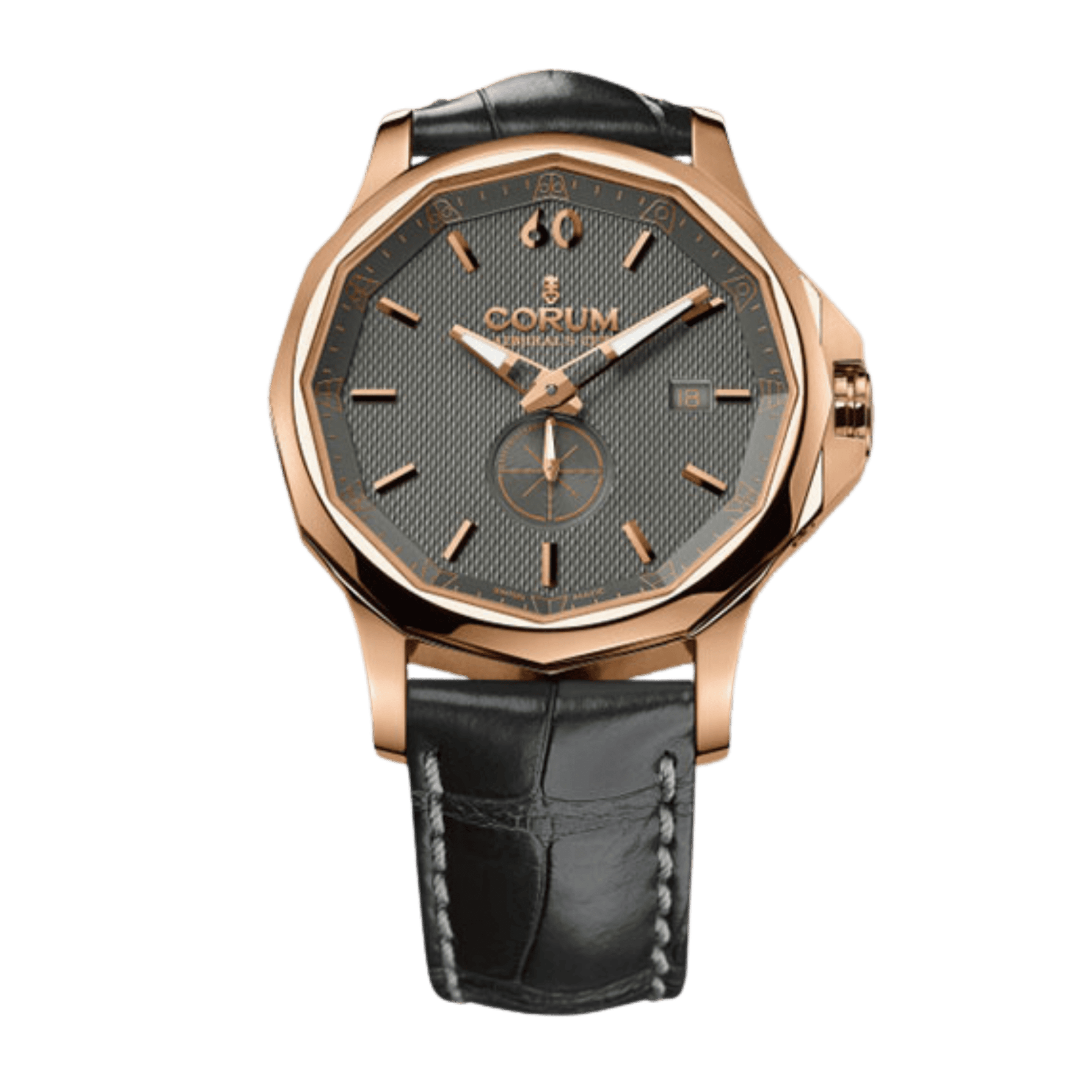 Corum Admiral's Cup Legend Rose Gold Grey Dial 42mm 395.101.55