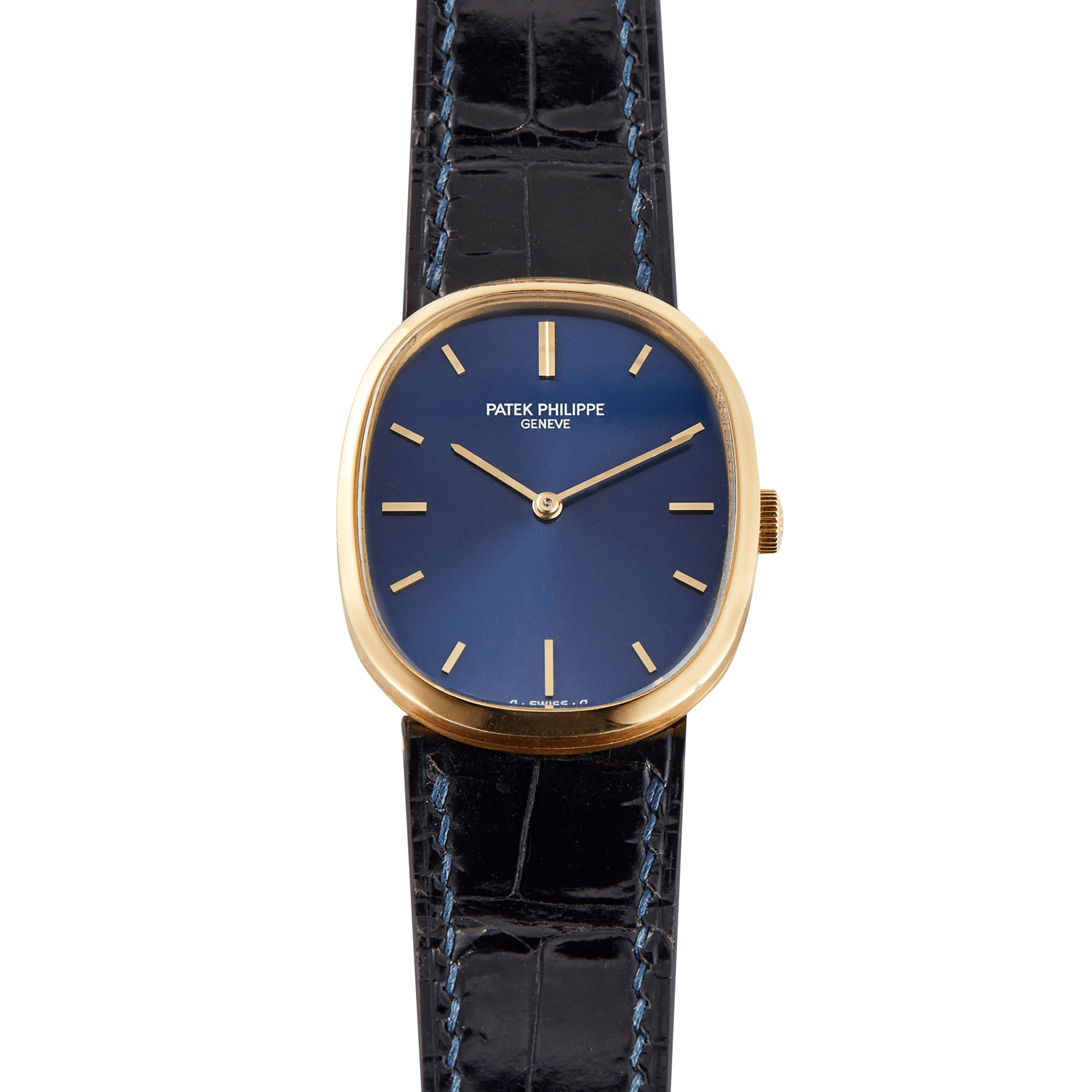 Vintage Ellipse Yellow Gold Blue Dial 27mm Product Image
