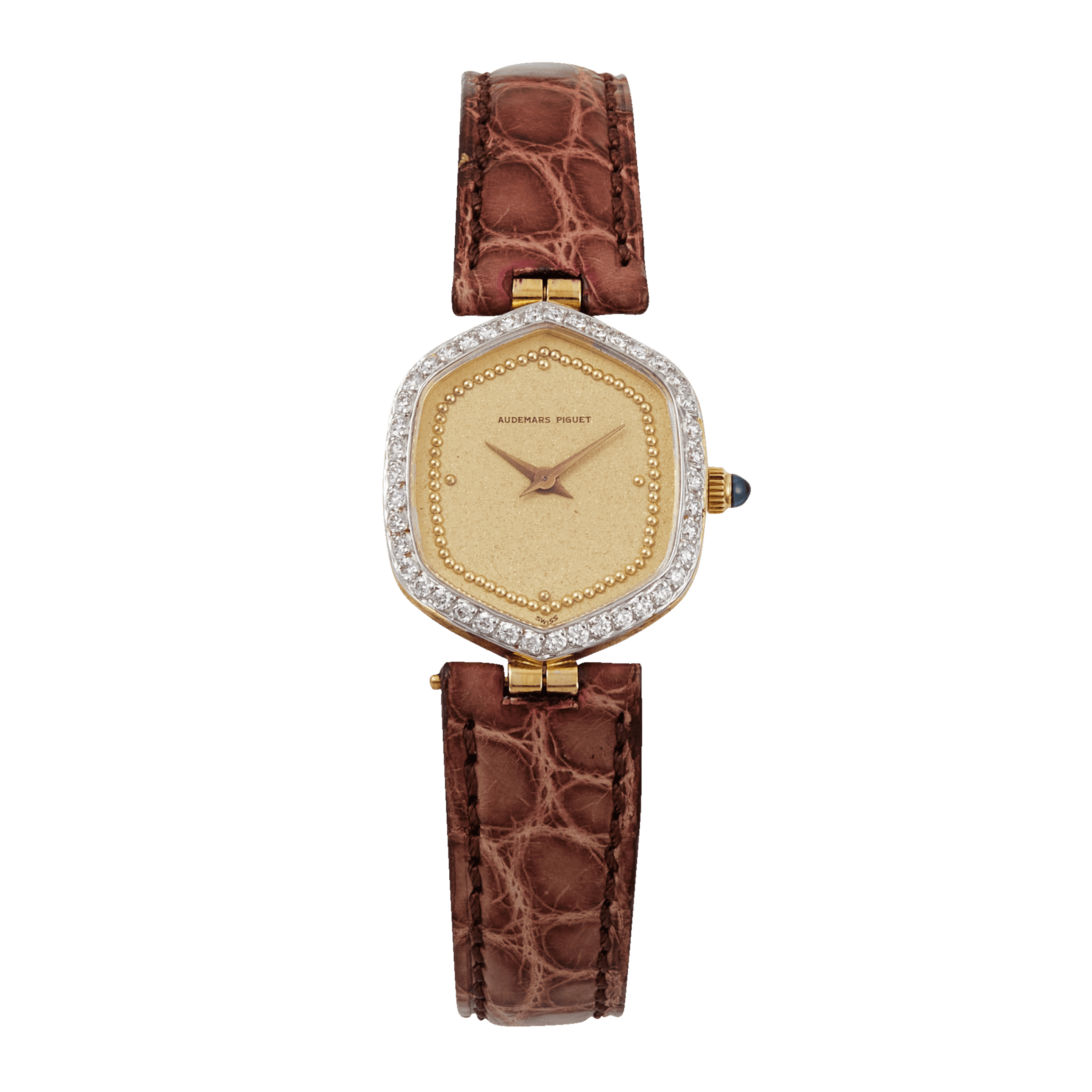 Hexagon Yellow Gold Diamond Gold Dial 23mm Product Image