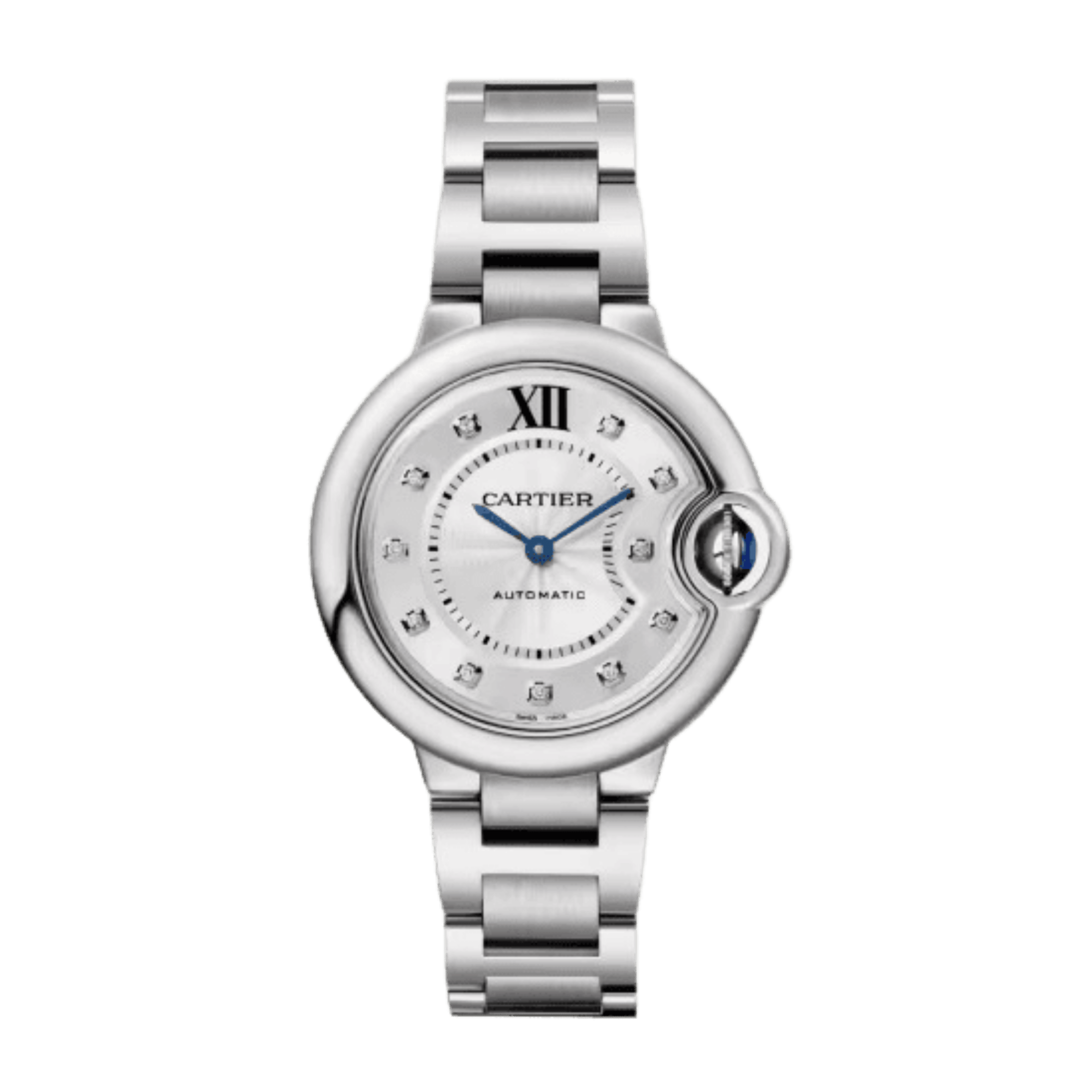 Ballon Bleu de Cartier Steel Diamond Silver Dial 33mm Product Image