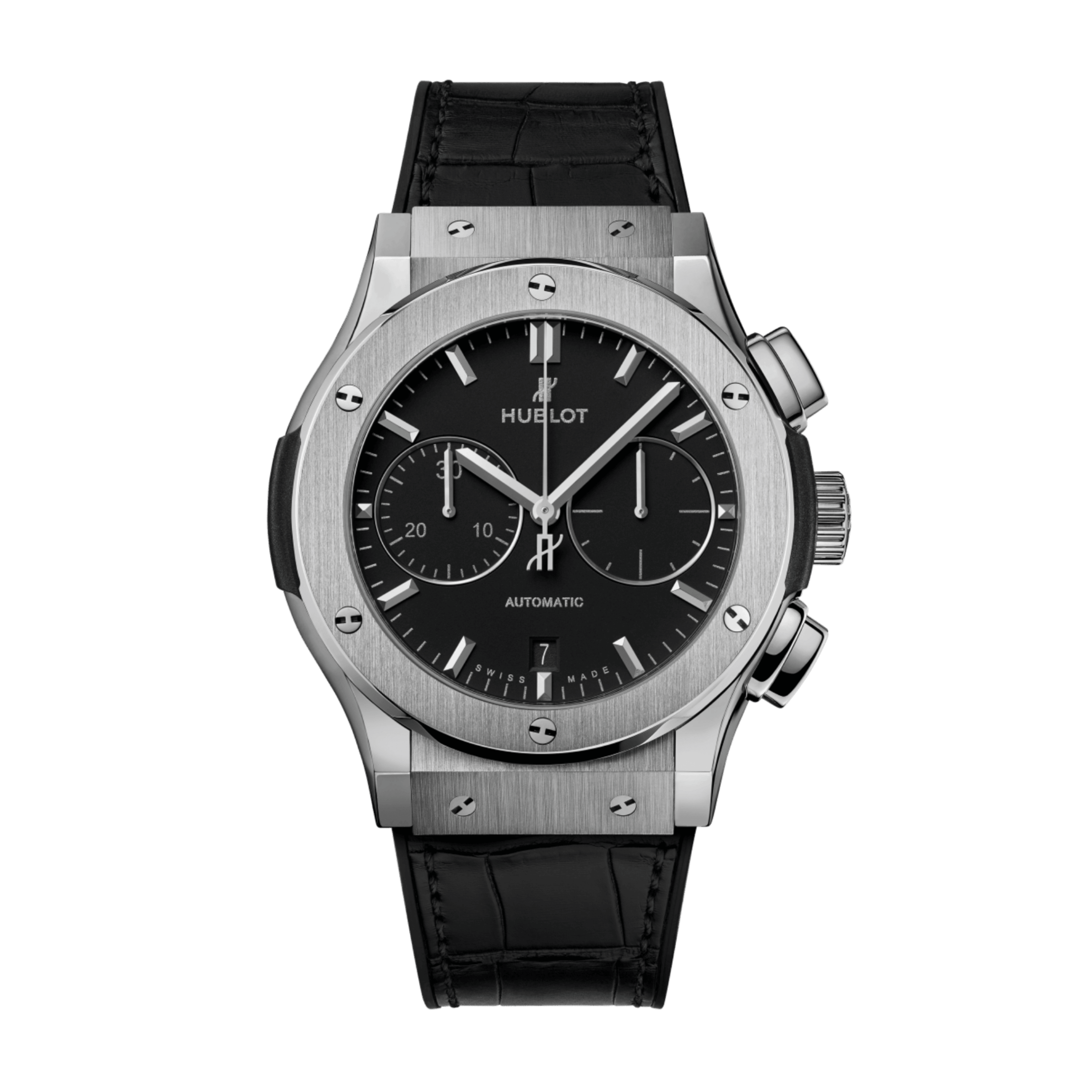 Hublot Classic Fusion Chronograph Titanium Black Dial 45mm 521.NX