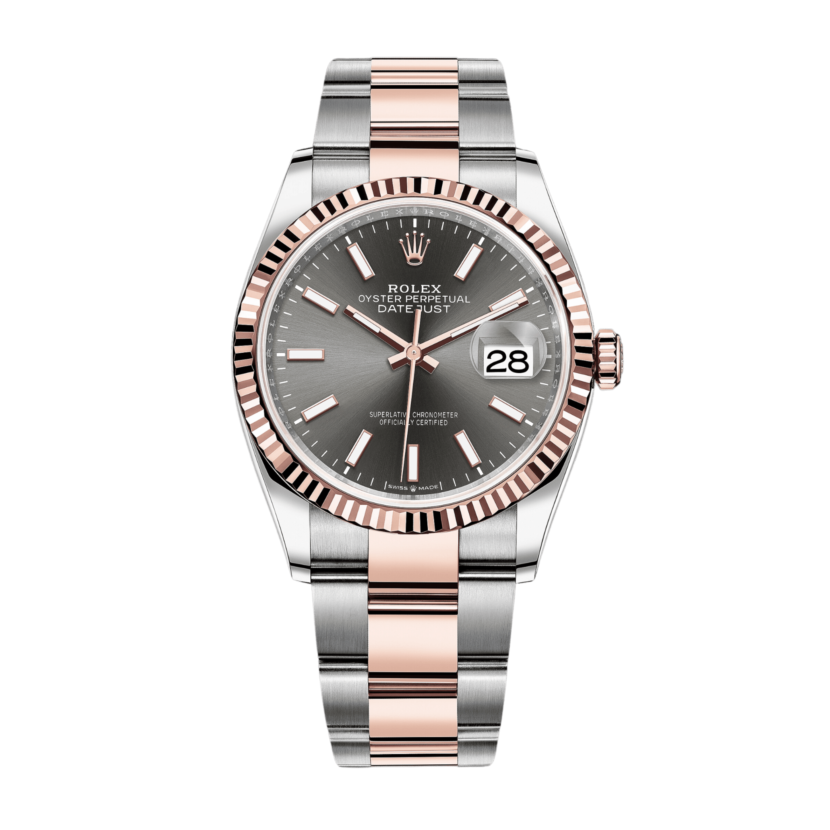 Datejust Rose Gold & Steel Grey Dial 36mm Product Image