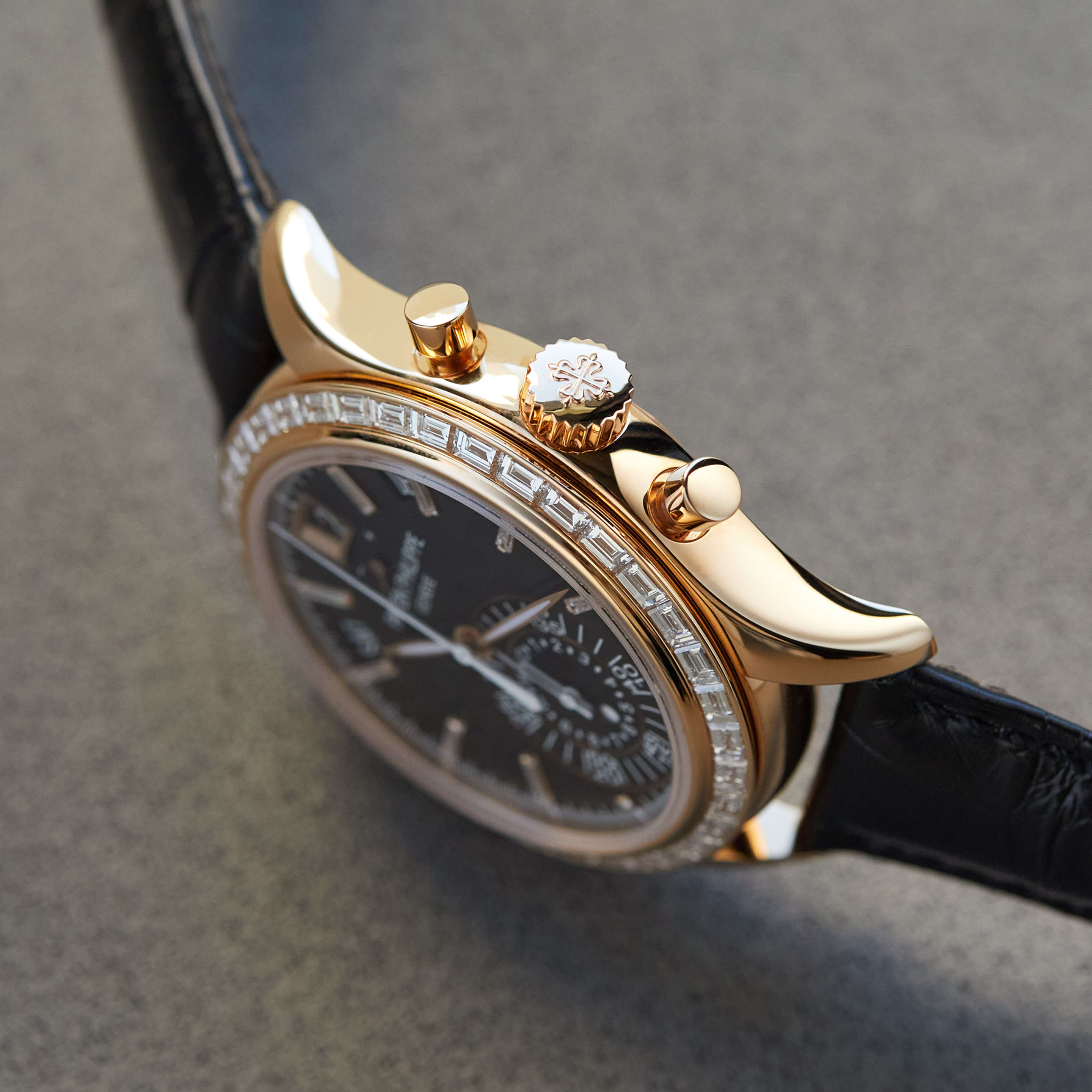 Complications Annual Calendar Chronograph Rose Gold Diamond Black Dial 40mm Product Image