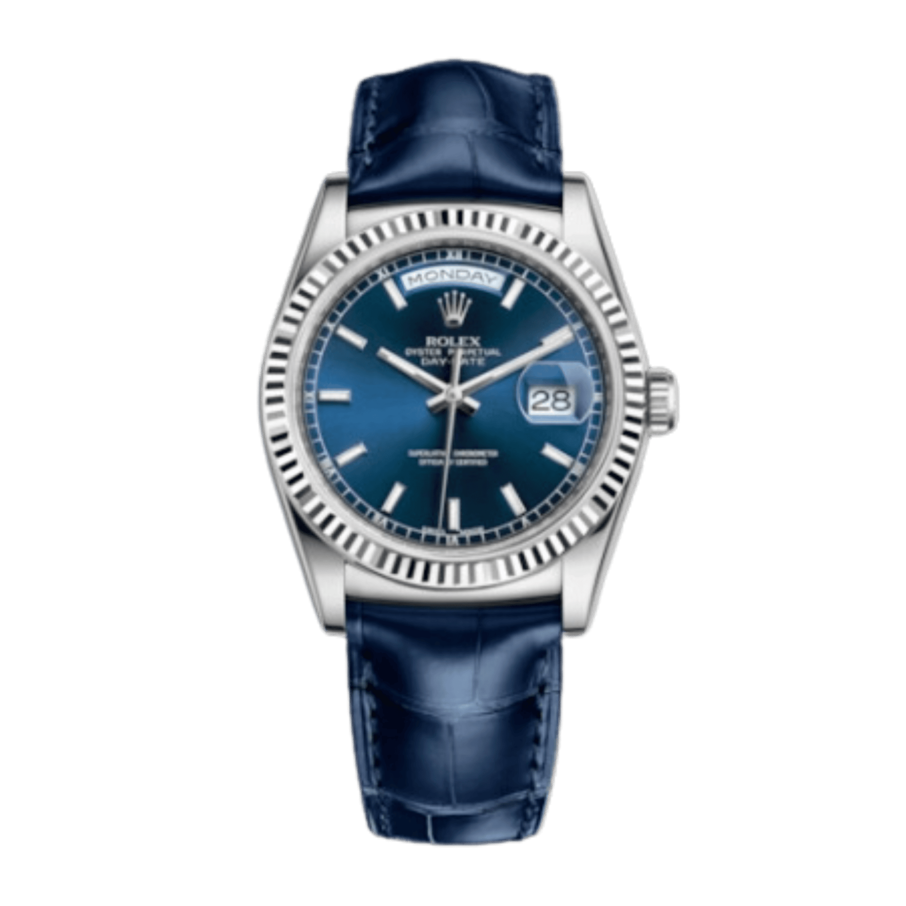 Day-Date White Gold Blue Dial 36mm Product Image