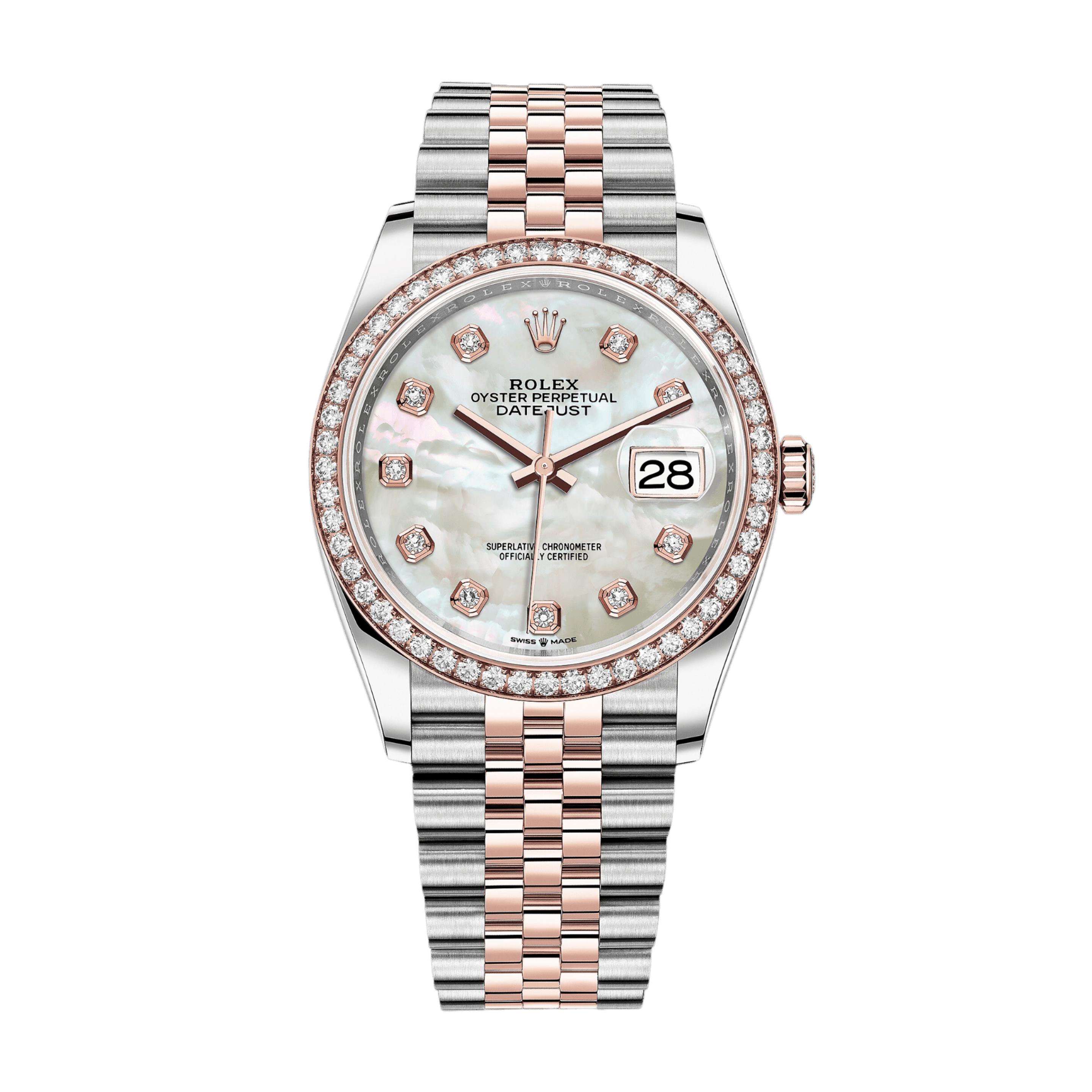 Datejust Rose Gold & Steel Mother of Pearl Dial 36mm Product Image