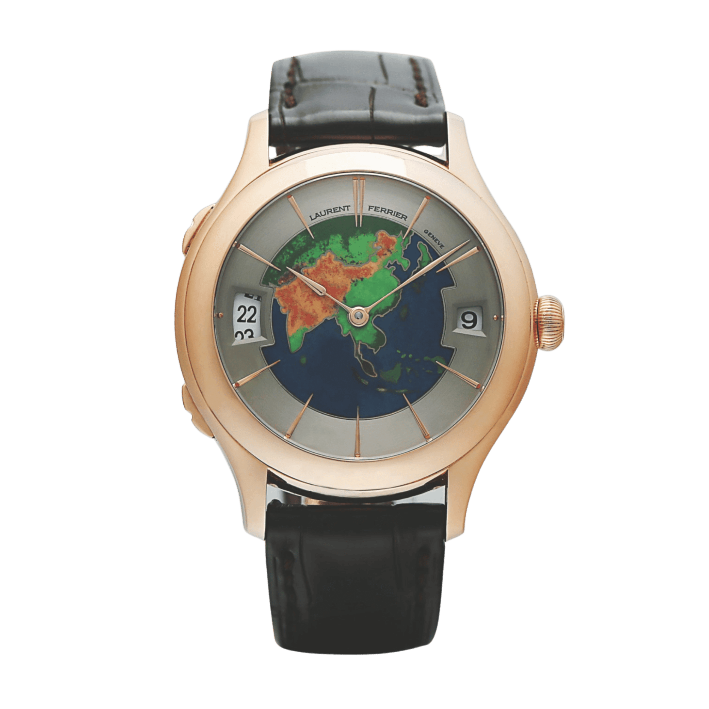 Laurent Ferrier Galet Traveller Asia Rose Gold Enamel Dial 41mm