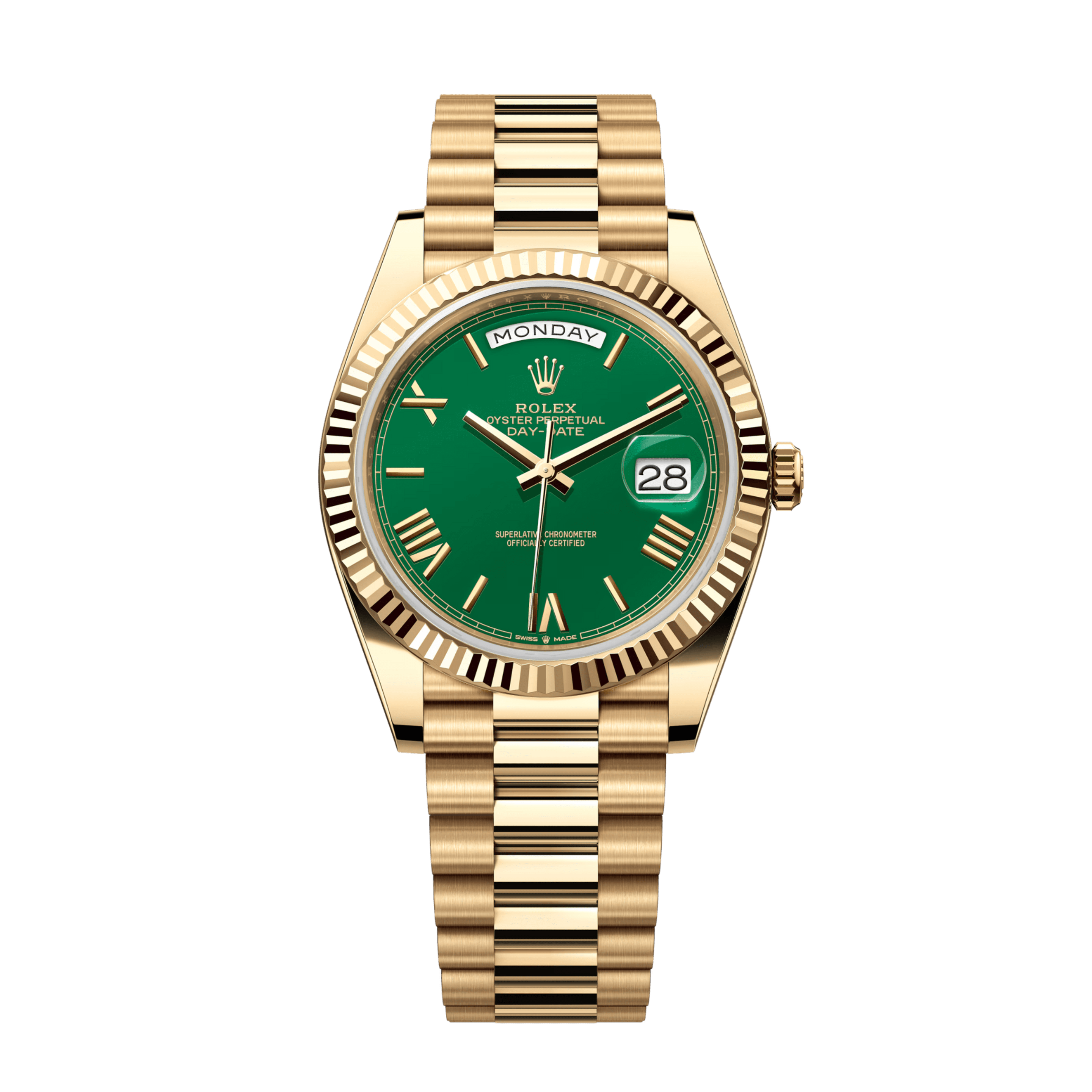 Day-Date Yellow Gold Green Dial 40mm Product Image