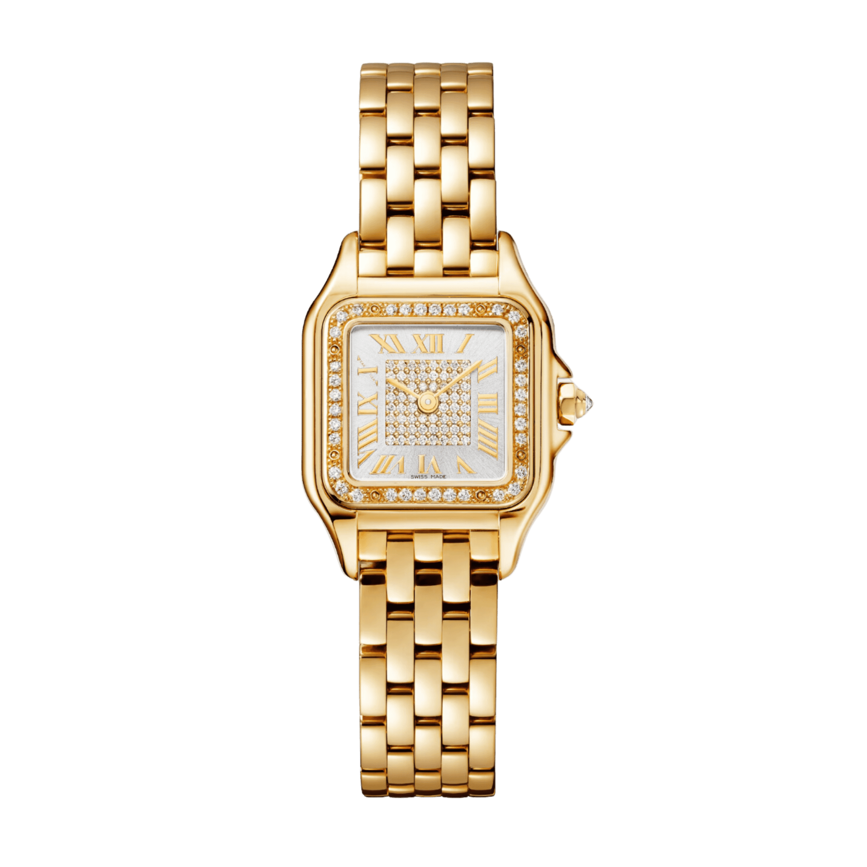 Panthère de Cartier Yellow Gold Diamond Silver Pave Dial 22mm Product Image