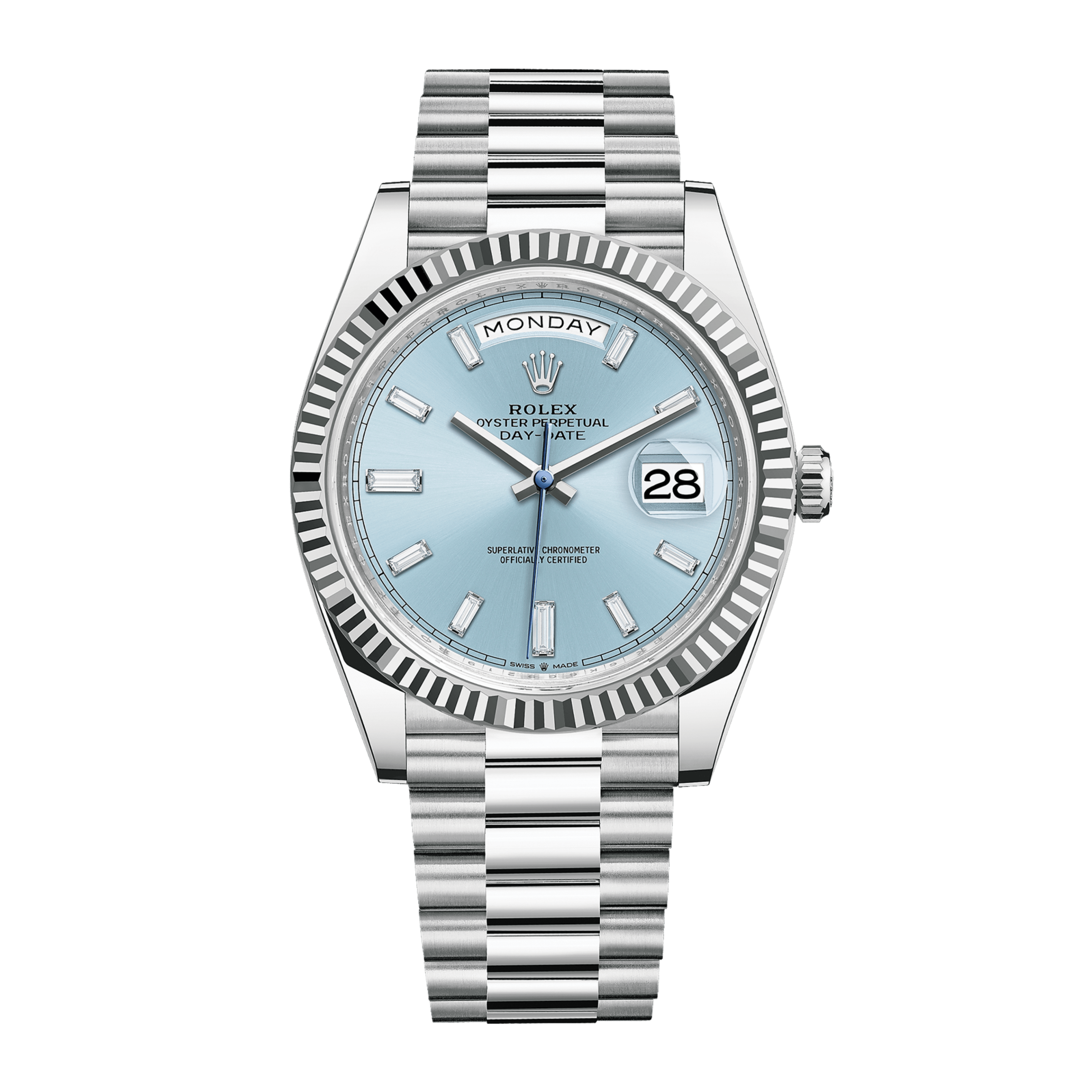 Day-Date Platinum Blue Dial 40mm Product Image