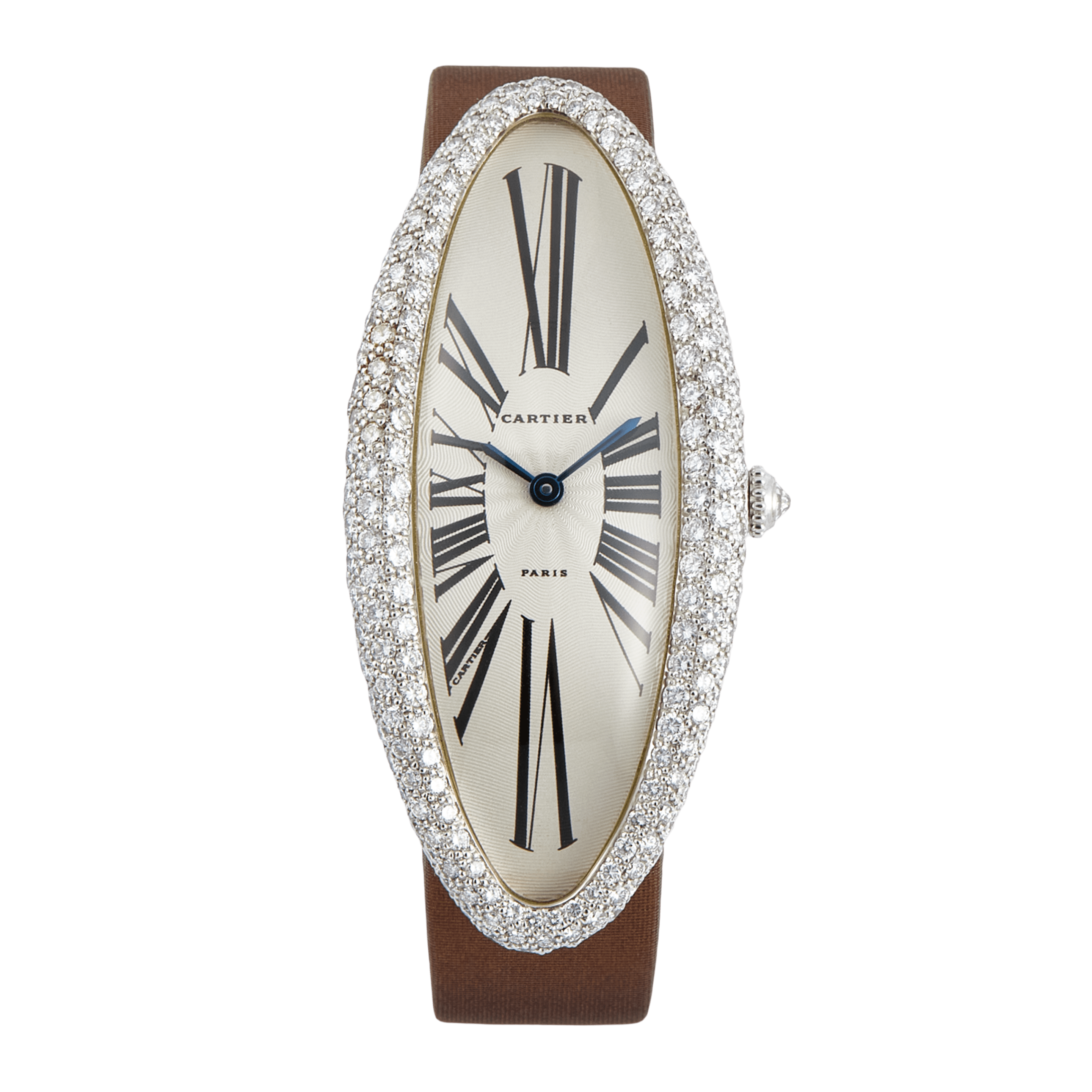Vintage Baignoire Allongée White Gold Diamond Silver Dial 24mm Product Image