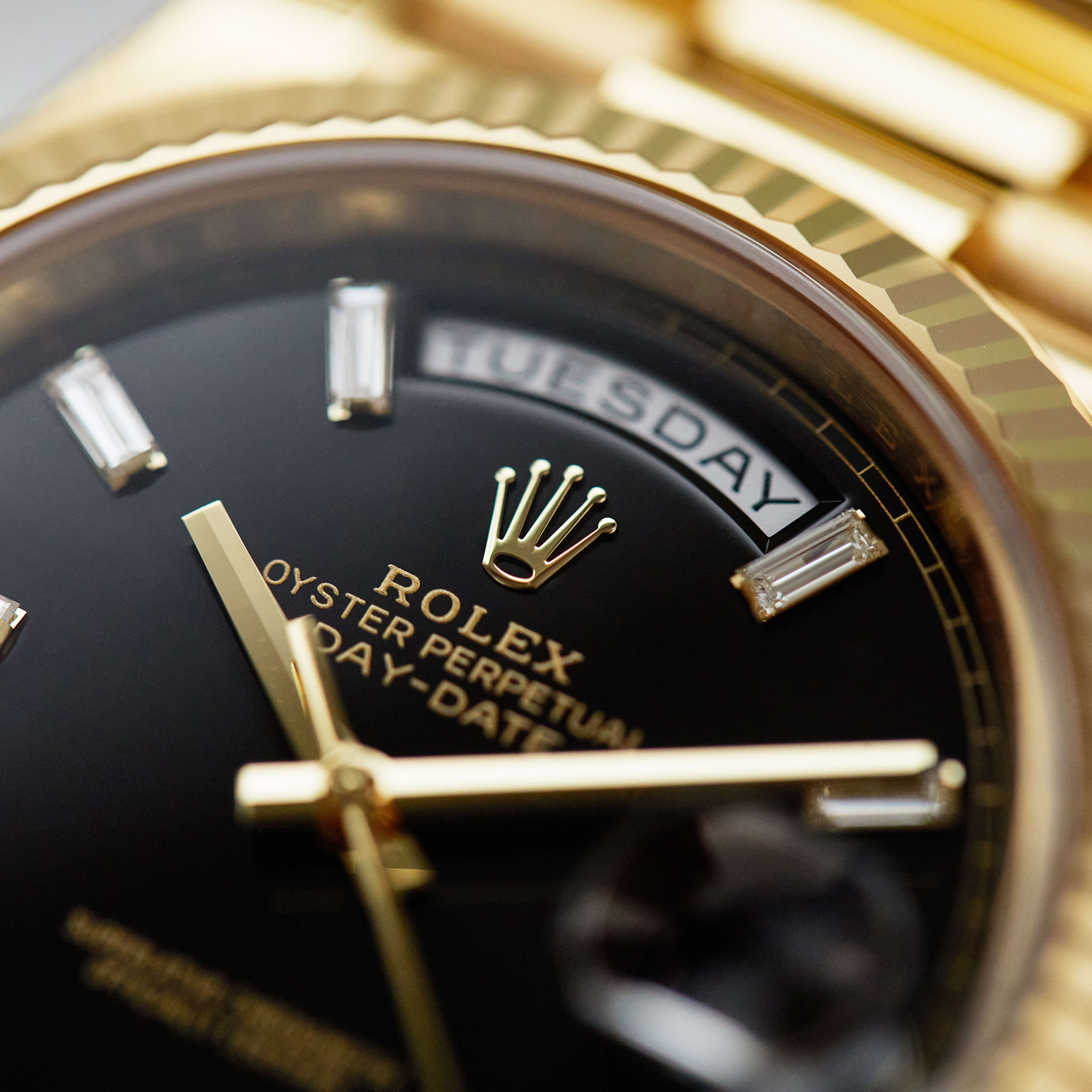 Day-Date Yellow Gold Black Dial 40mm Product Image