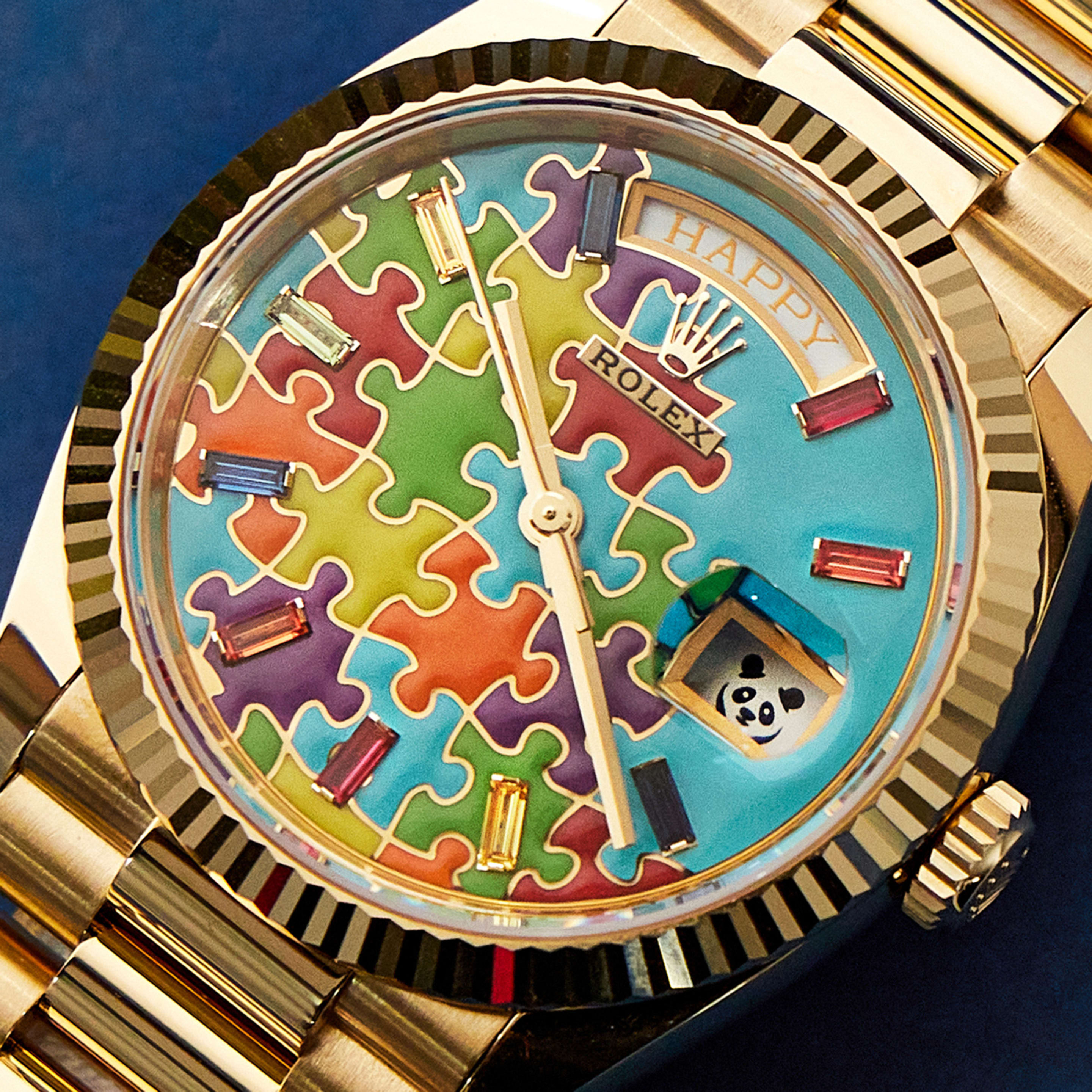 Day-Date Yellow Gold Multi-Color Puzzle Dial 36mm Product Image