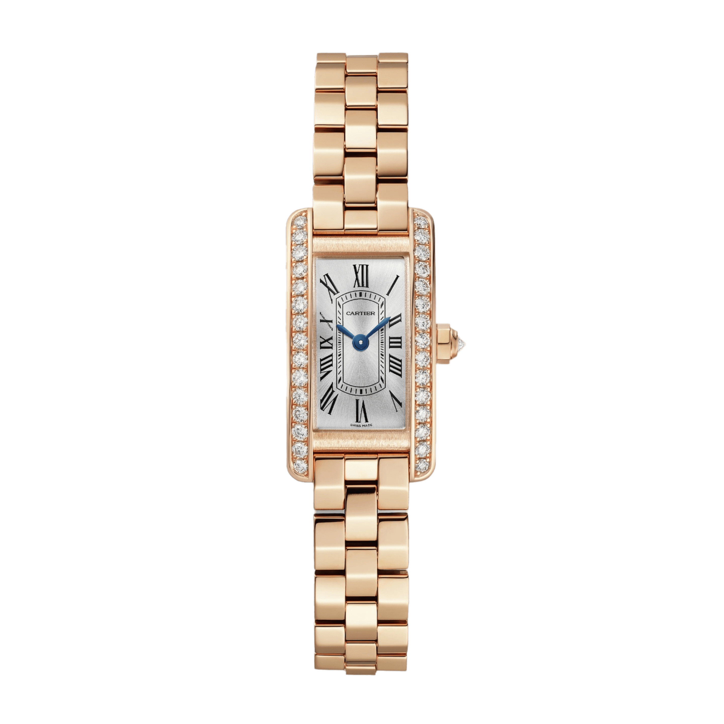 Tank Americaine Rose Gold Diamond Silver Dial 15mm Product Image
