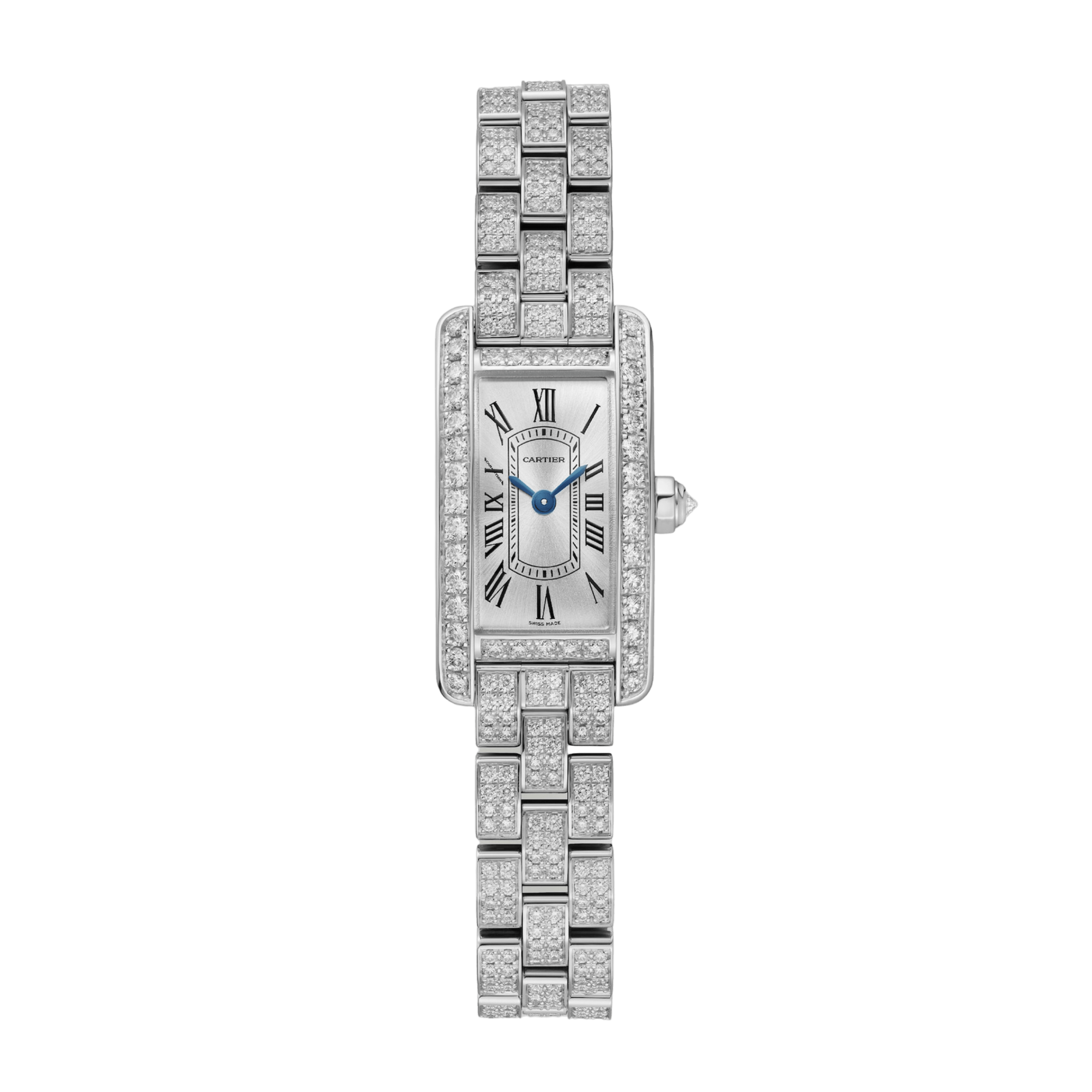 Tank Americaine White Gold Diamond Silver Dial 15mm Product Image