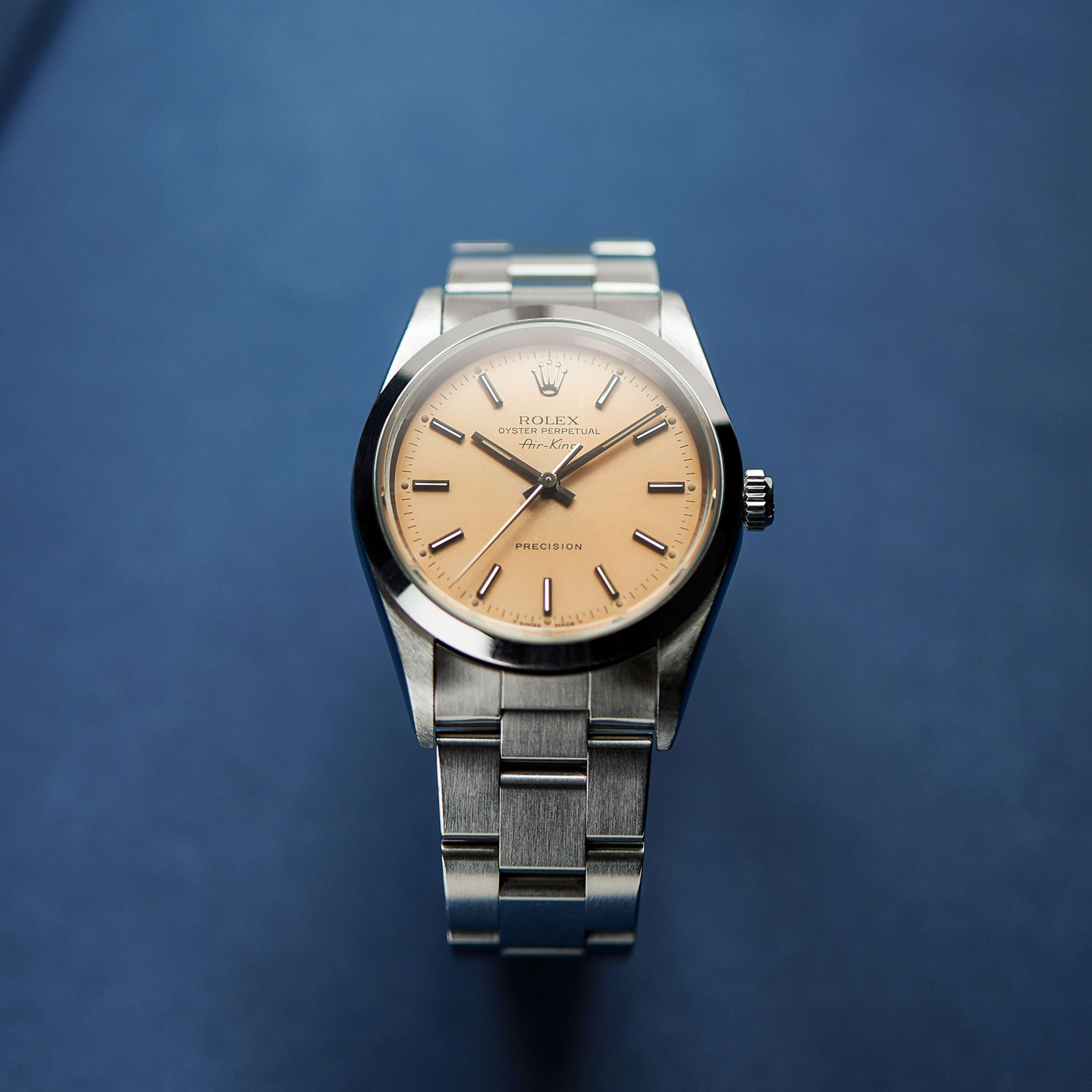 ROLEX エアキング Rolex Vintage Air-King Steel Cream Dial 34mm 14000 Cream - Make an