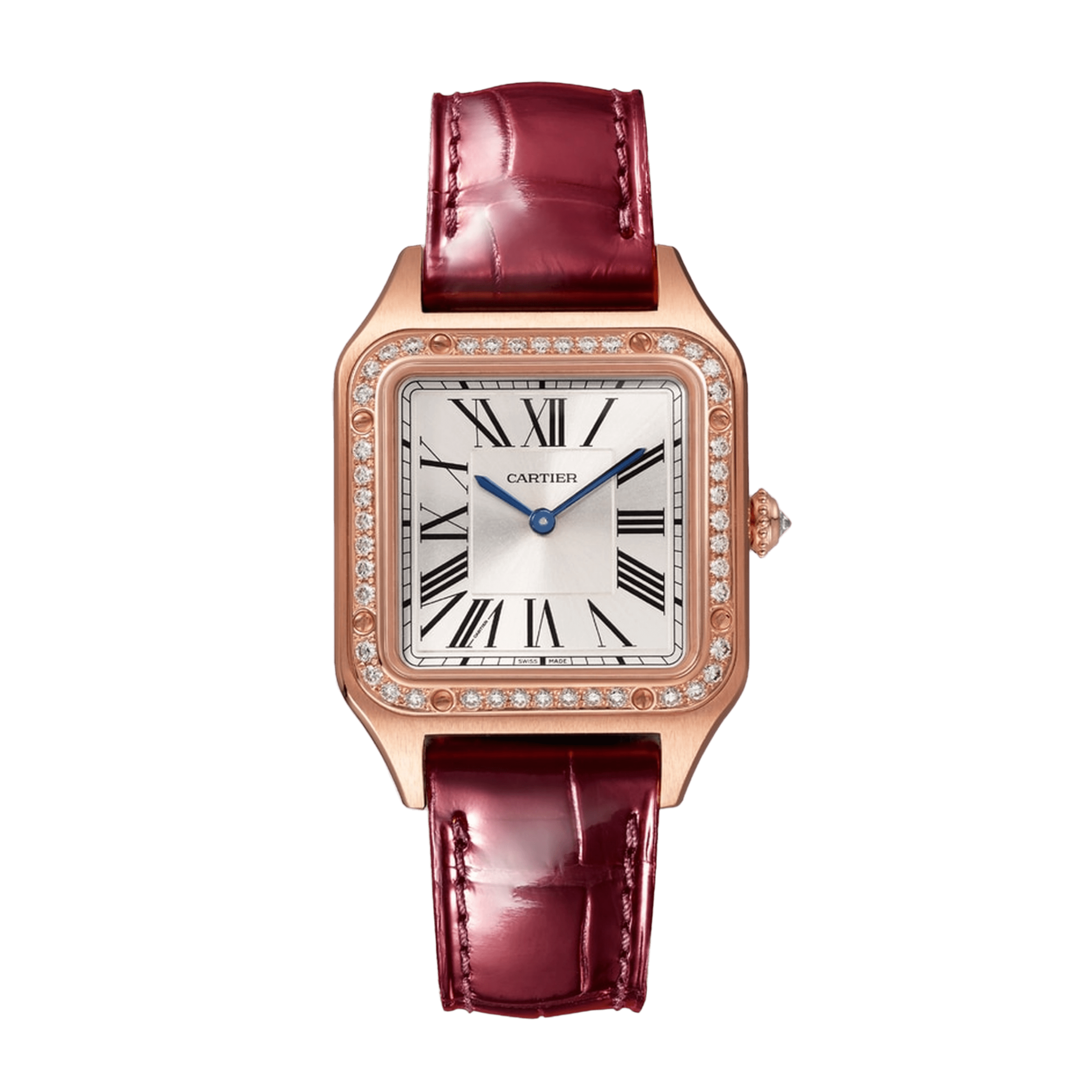 Santos-Dumont Rose Gold Diamond Silver Dial 27mm Product Image