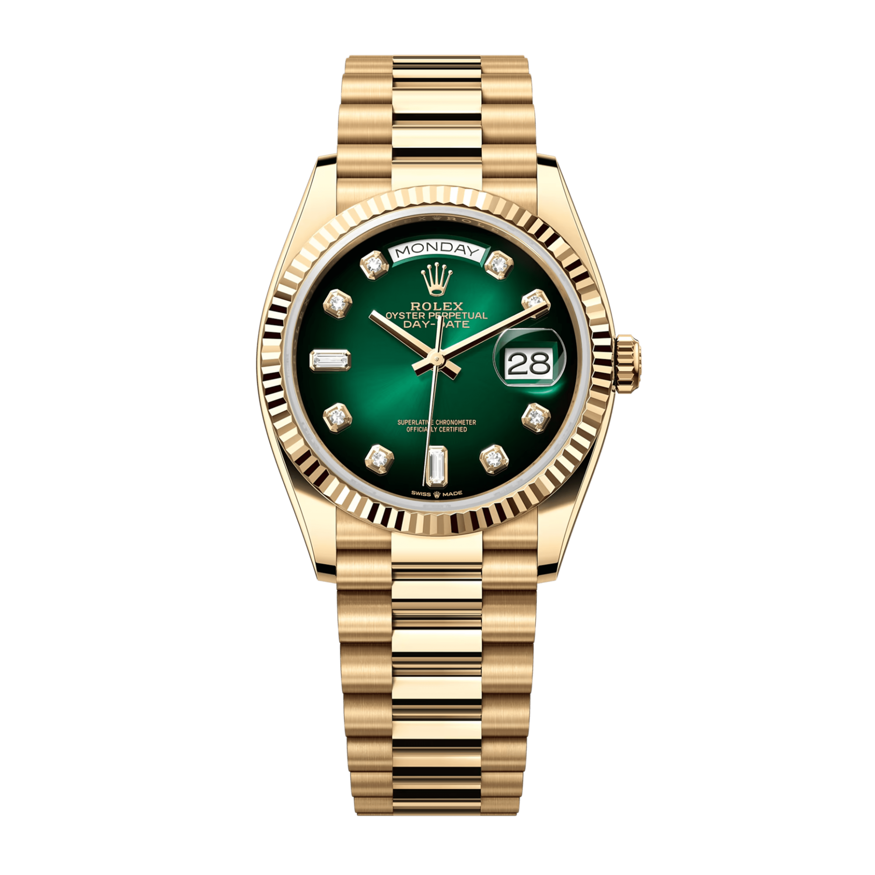 Day-Date Yellow Gold Green Dial 36mm Product Image