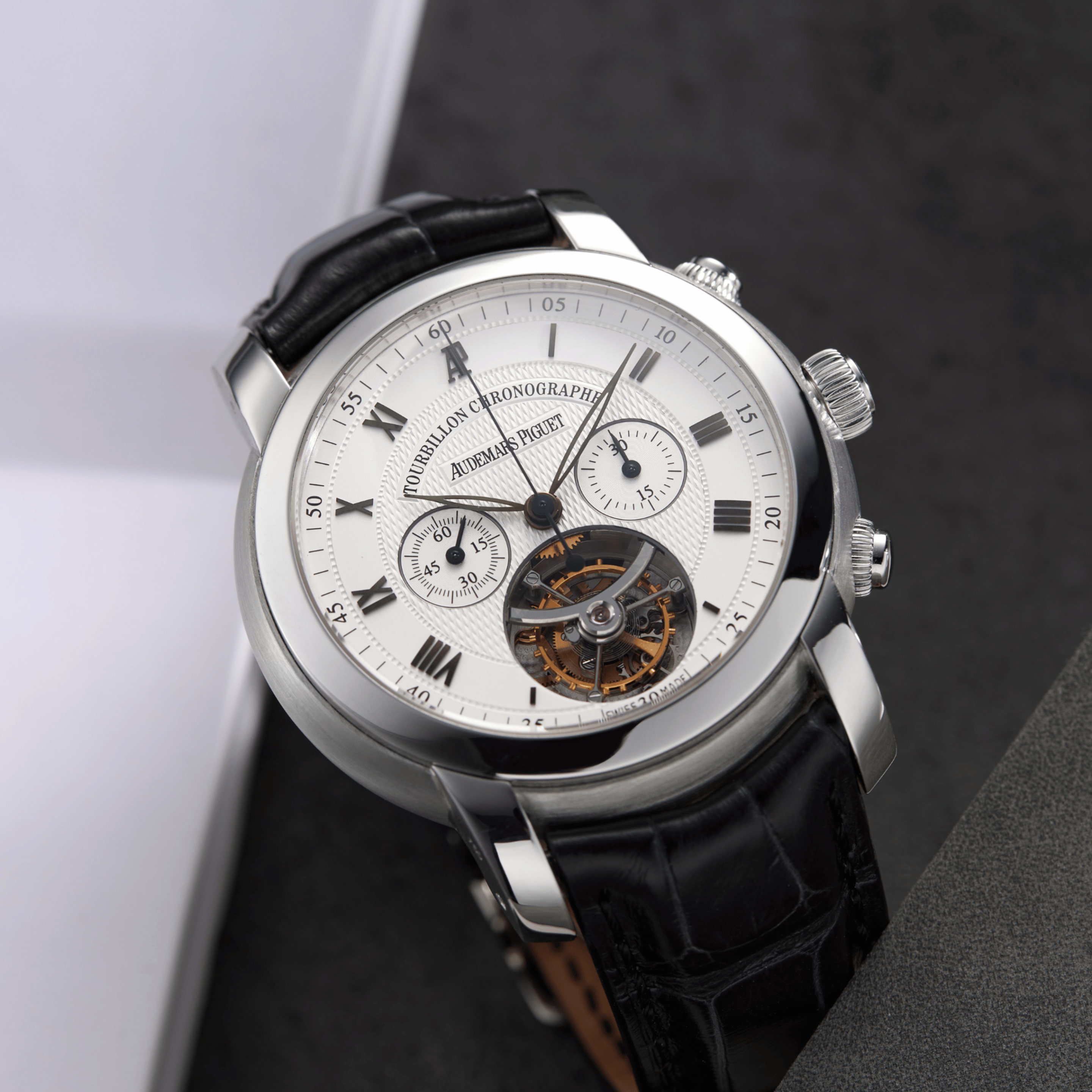 Jules Audemars Tourbillon Chronograph White Gold Silver Dial 43mm Product Image