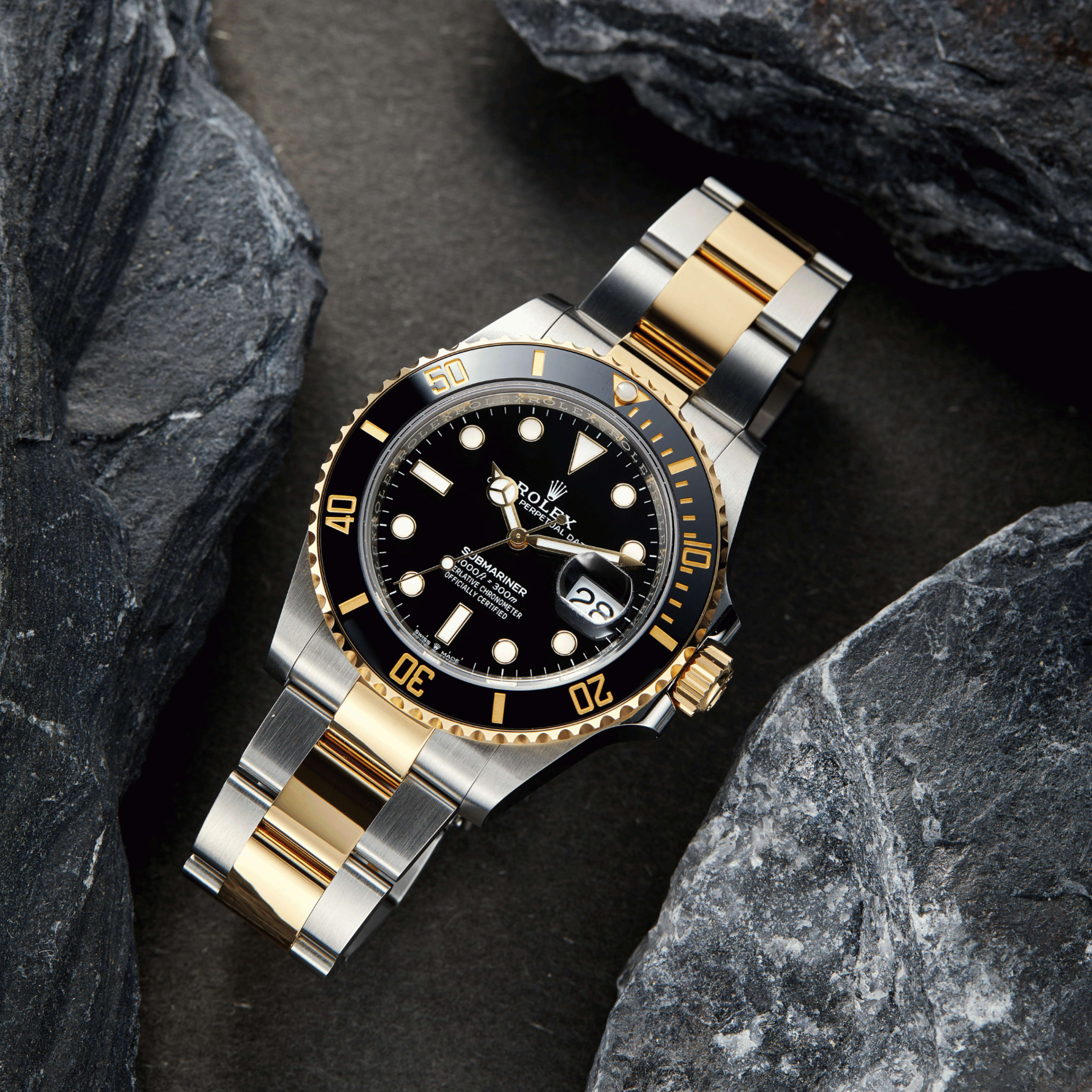 Rolex Submariner Date Yellow Gold & Steel Black Dial 41mm 126613LN