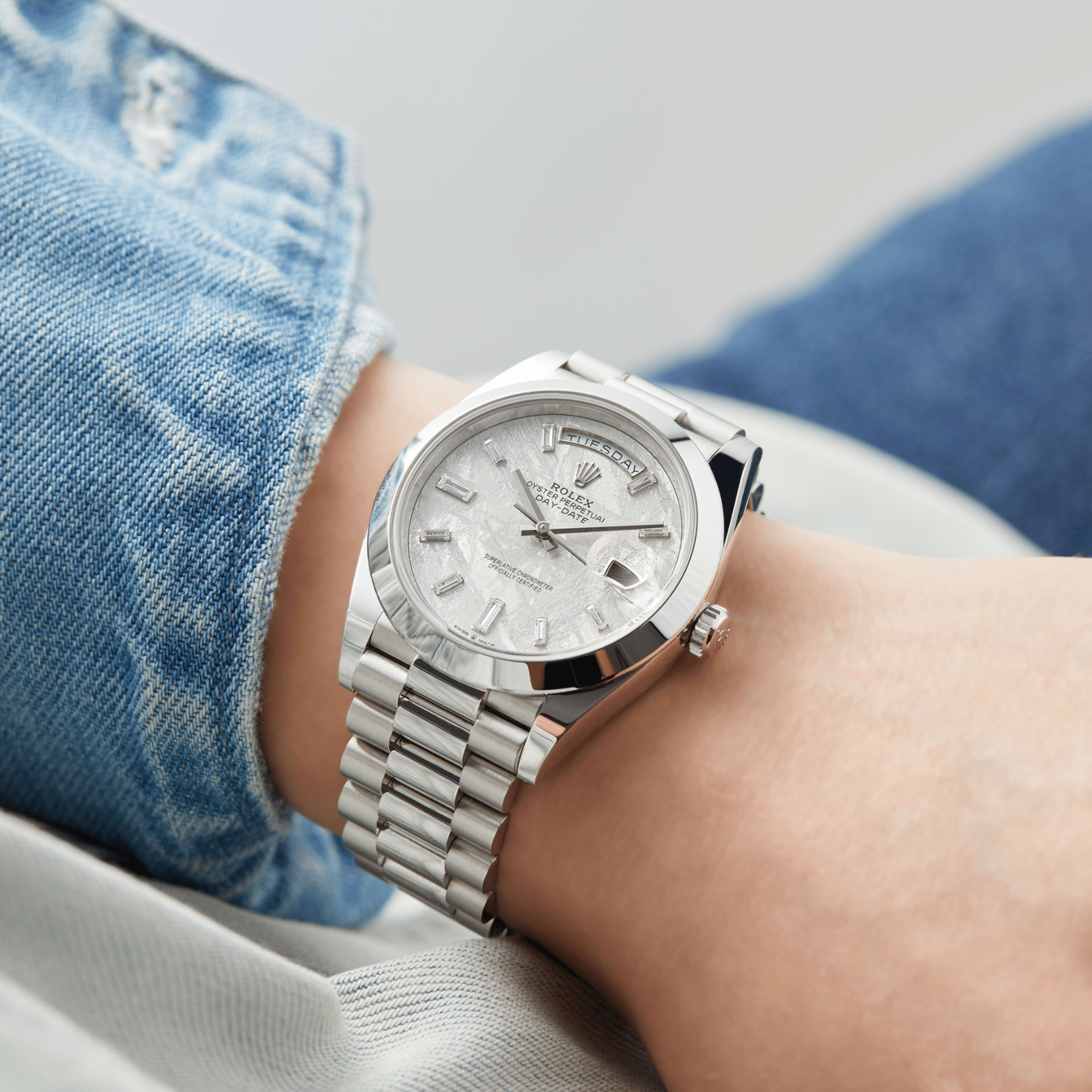 Day-Date Platinum Diamond Meteorite Dial 40mm Product Image