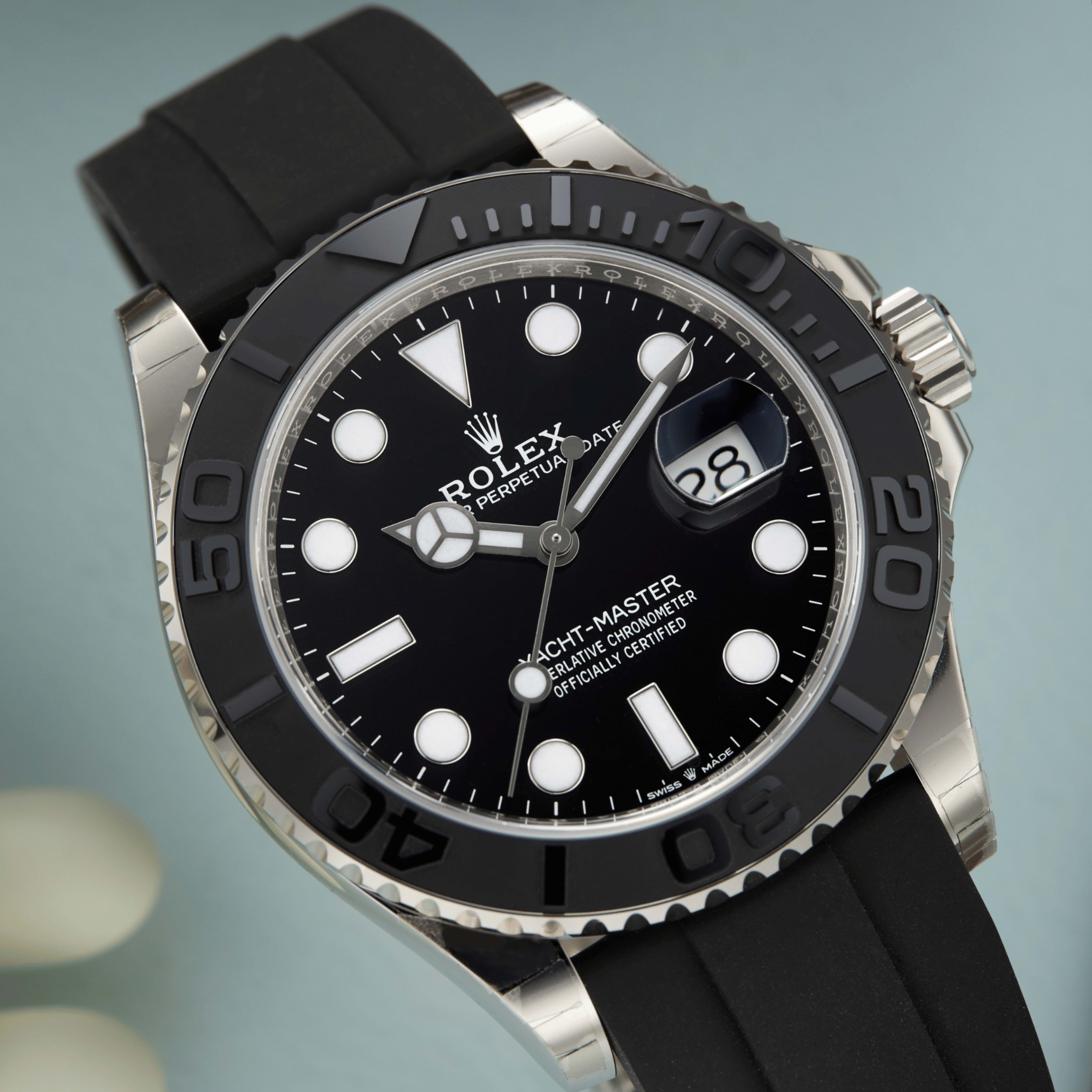 Rolex Yacht-Master White Gold Oysterflex Black Dial 42mm 226659