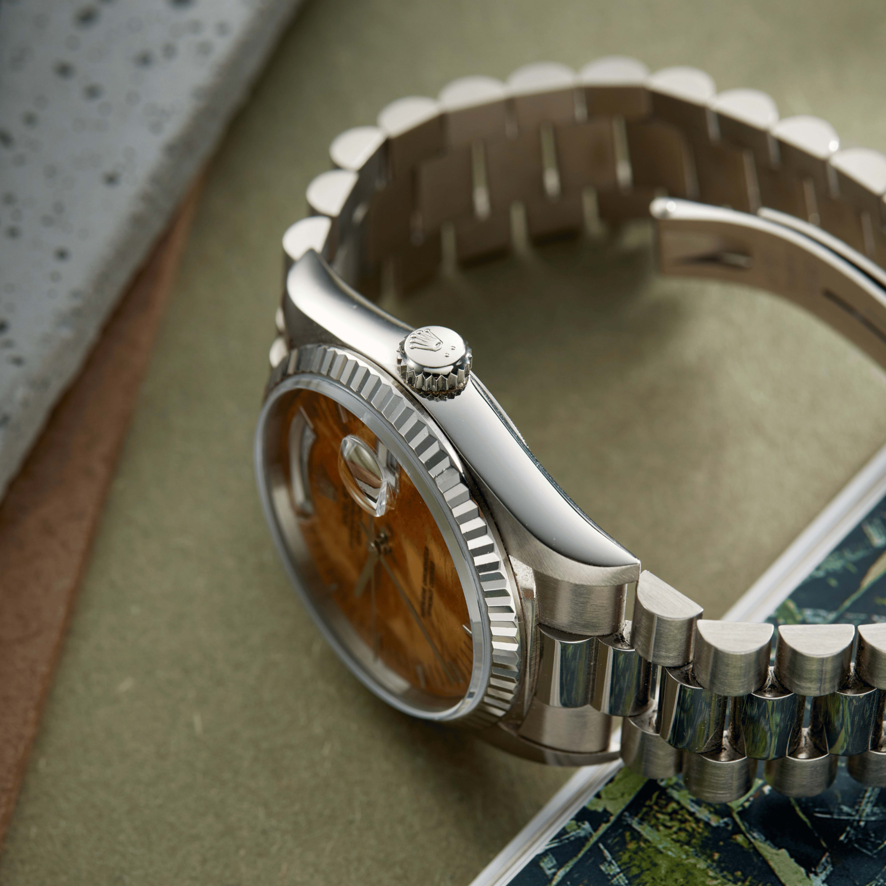 Day-Date White Gold Wood Dial 36mm Product Image