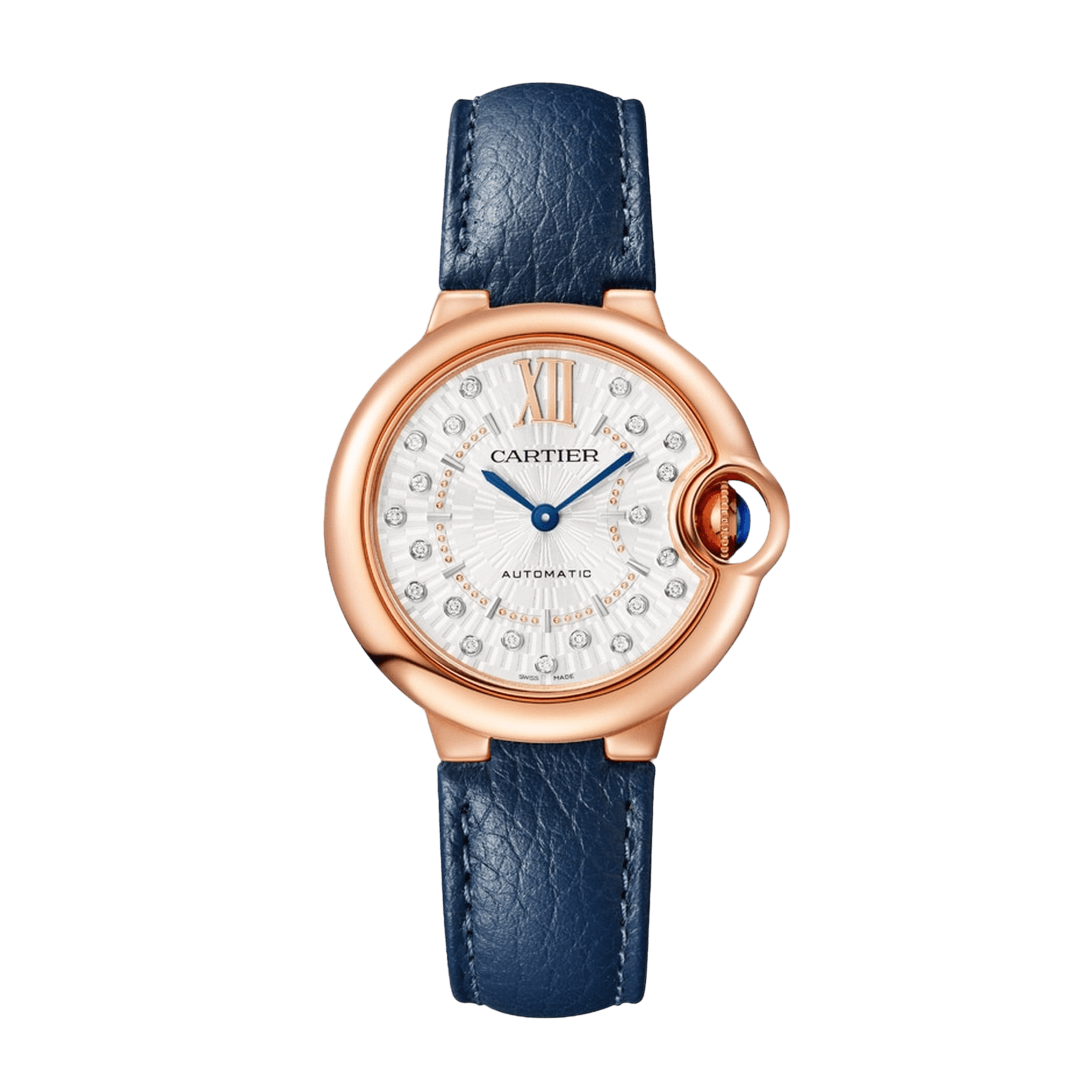 Ballon Bleu de Cartier Rose Gold Silver Dial 33mm Product Image