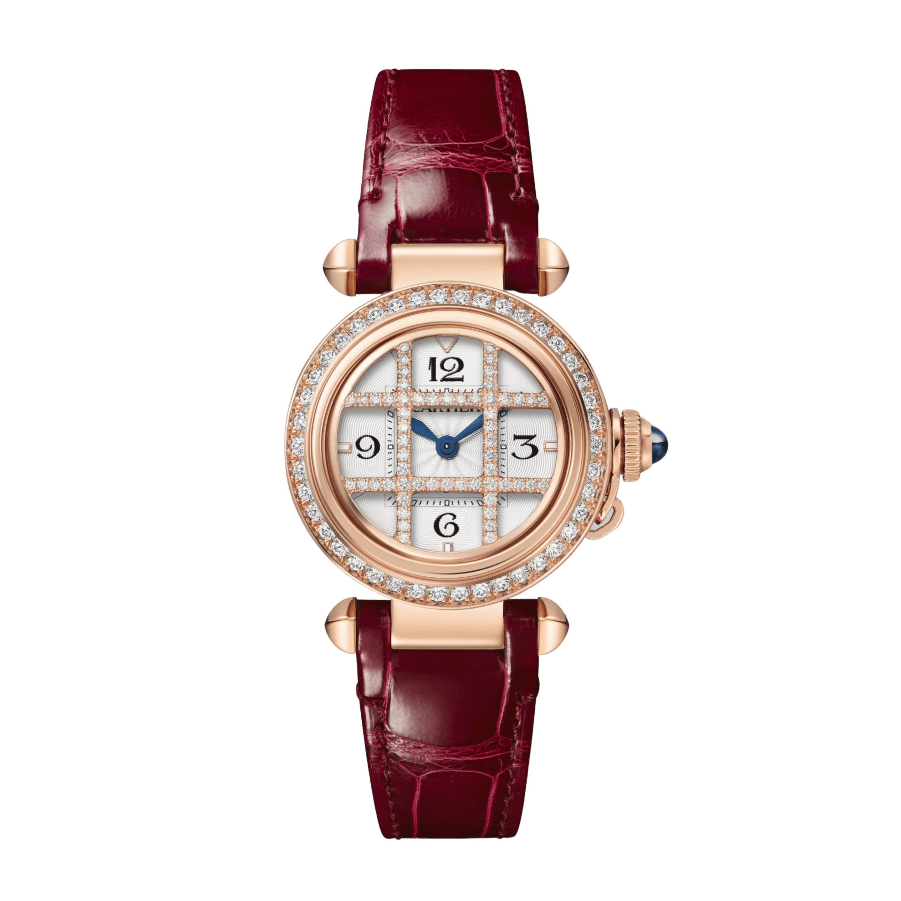 Pasha de Cartier Rose Gold Diamond Silver Dial 30m Product Image