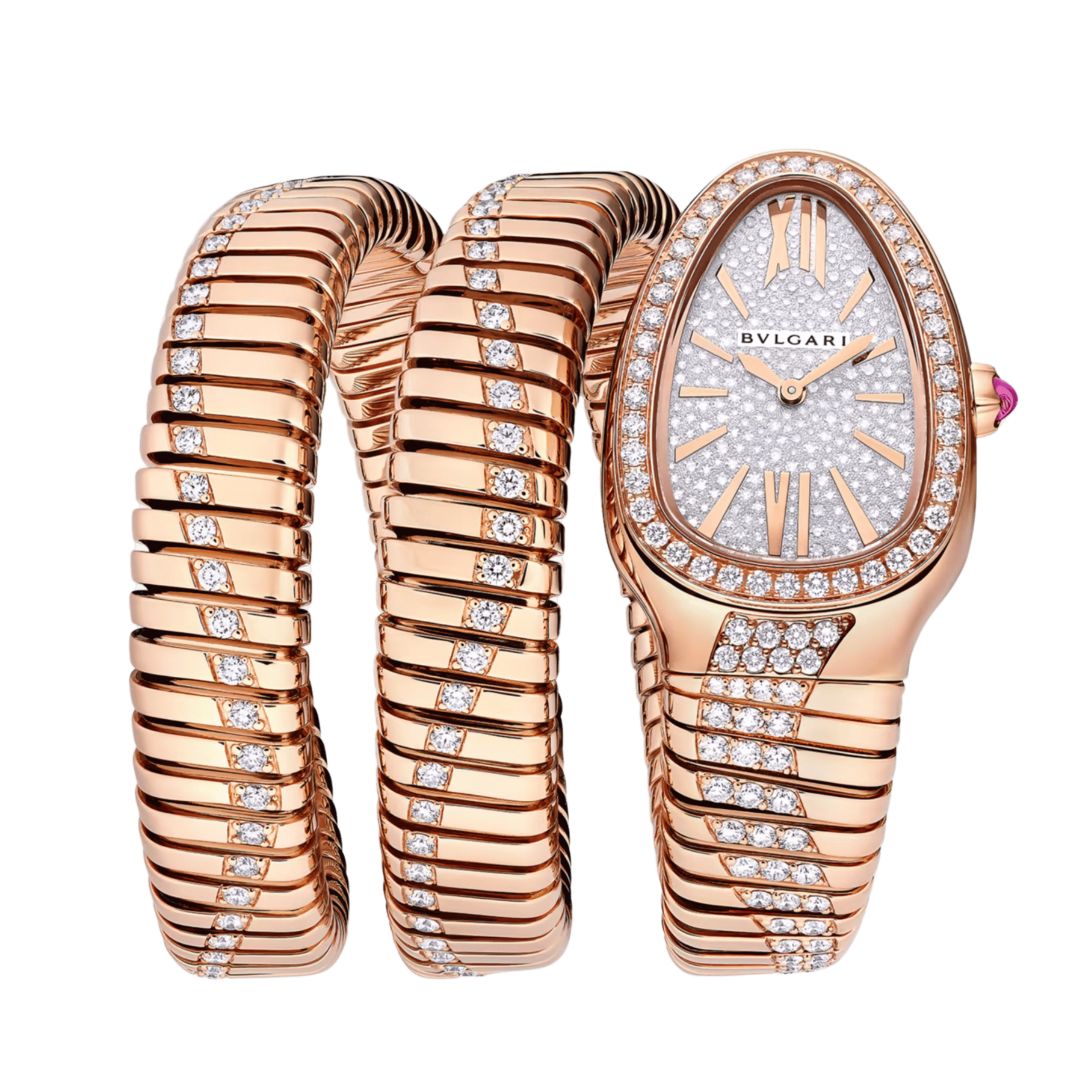 Serpenti Tubogas Rose Gold Diamond Pave Dial 35mm Product Image