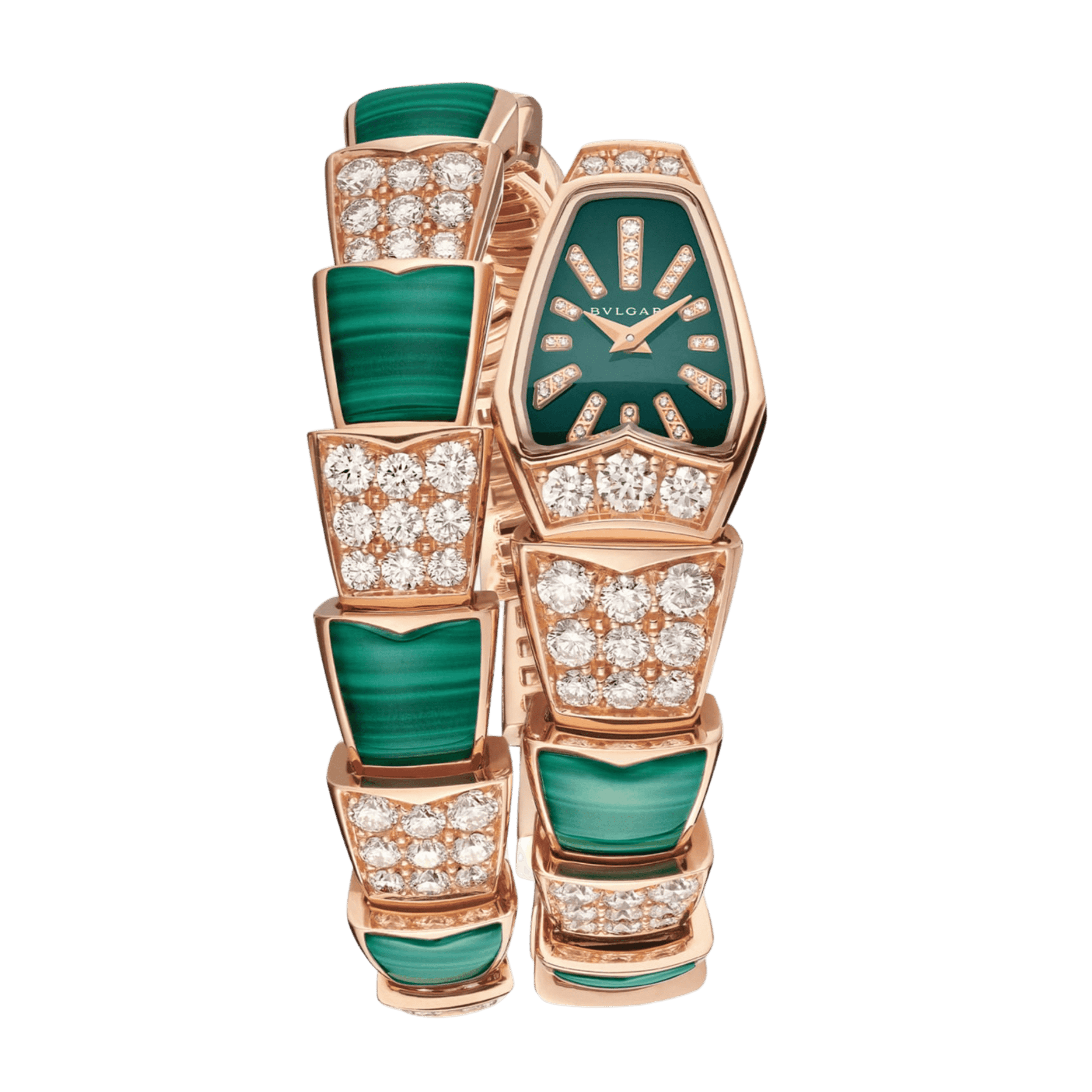 Serpenti Jewelry Rose Gold Diamond Green Dial 26mm Product Image