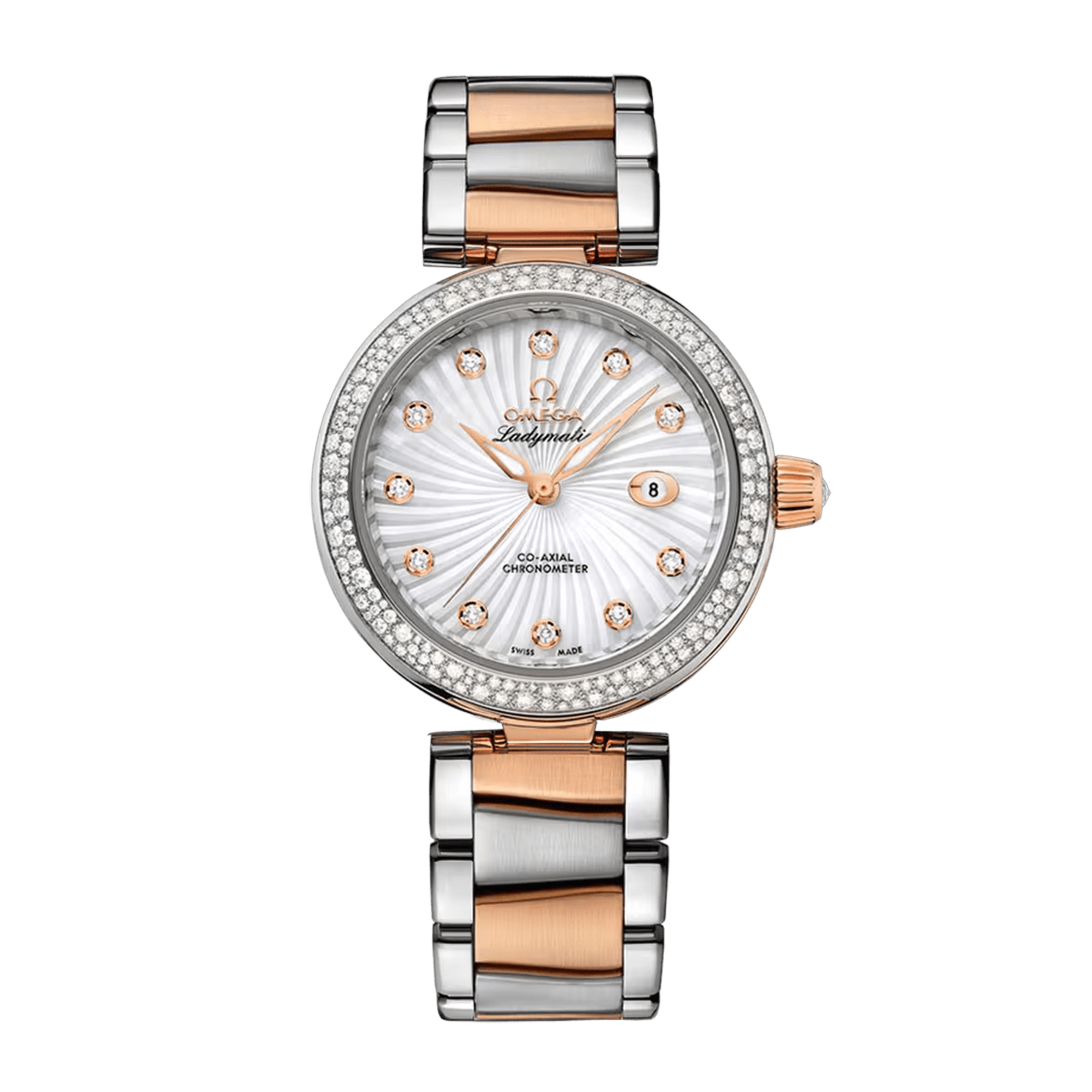 LadyMatic Rose Gold & Steel Diamond Mother of Pearl Dial 34mm Product Image