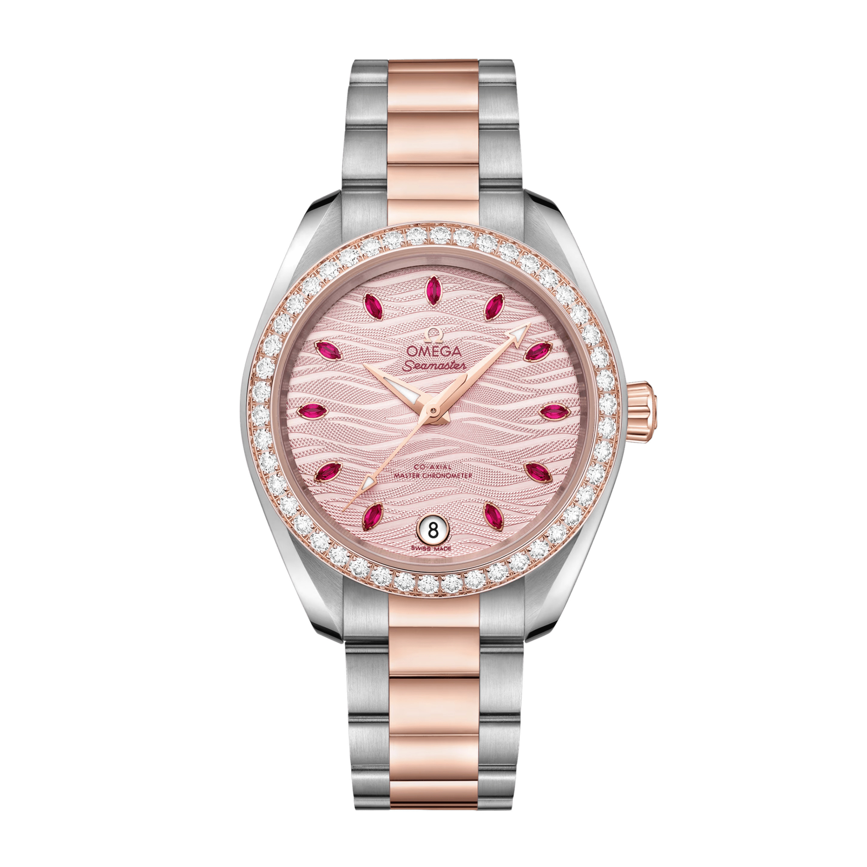 Aqua Terra Rose Gold & Steel Diamond Pink Dial 34mm Product Image