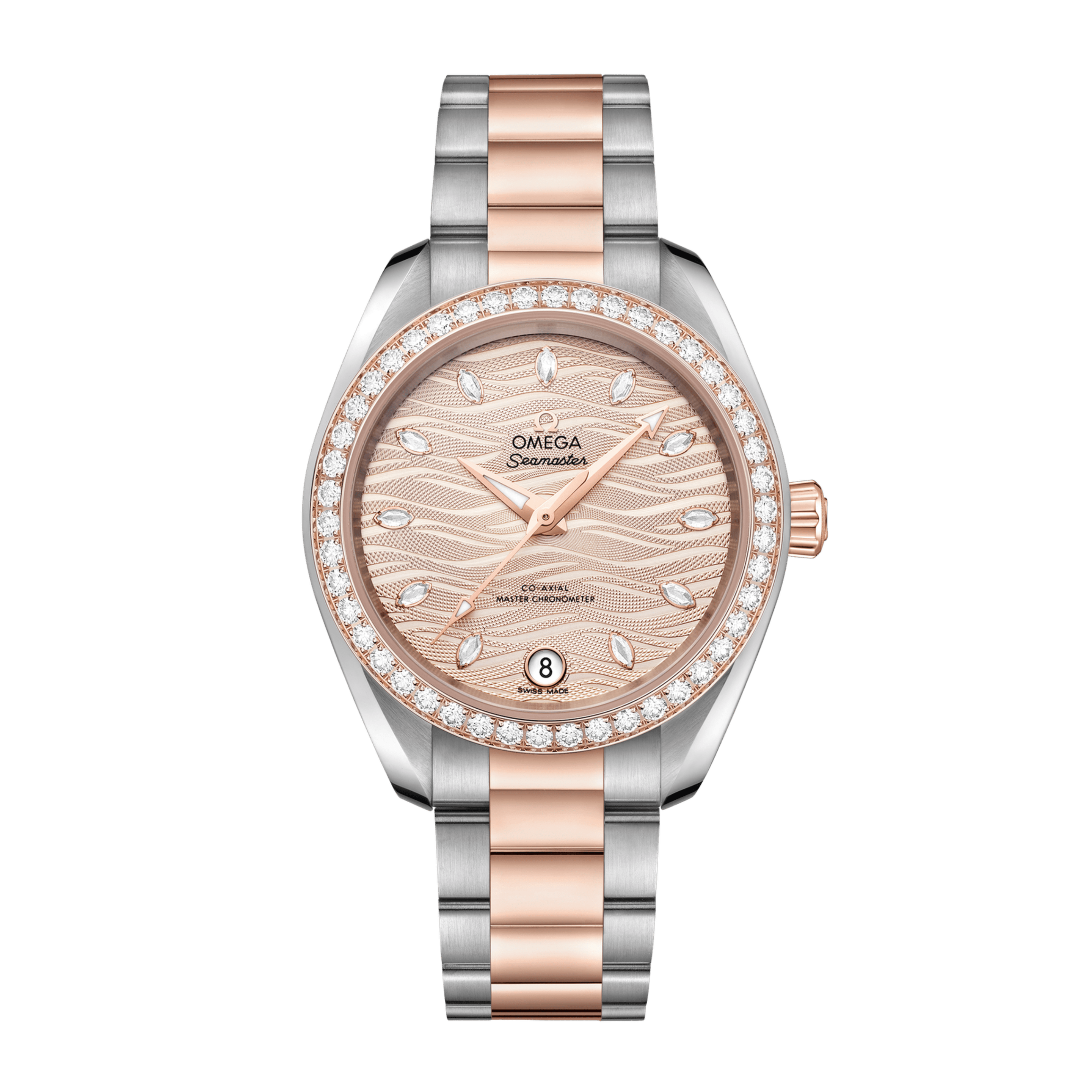 Aqua Terra Rose Gold & Steel Diamond Grey Dial 34mm Product Image