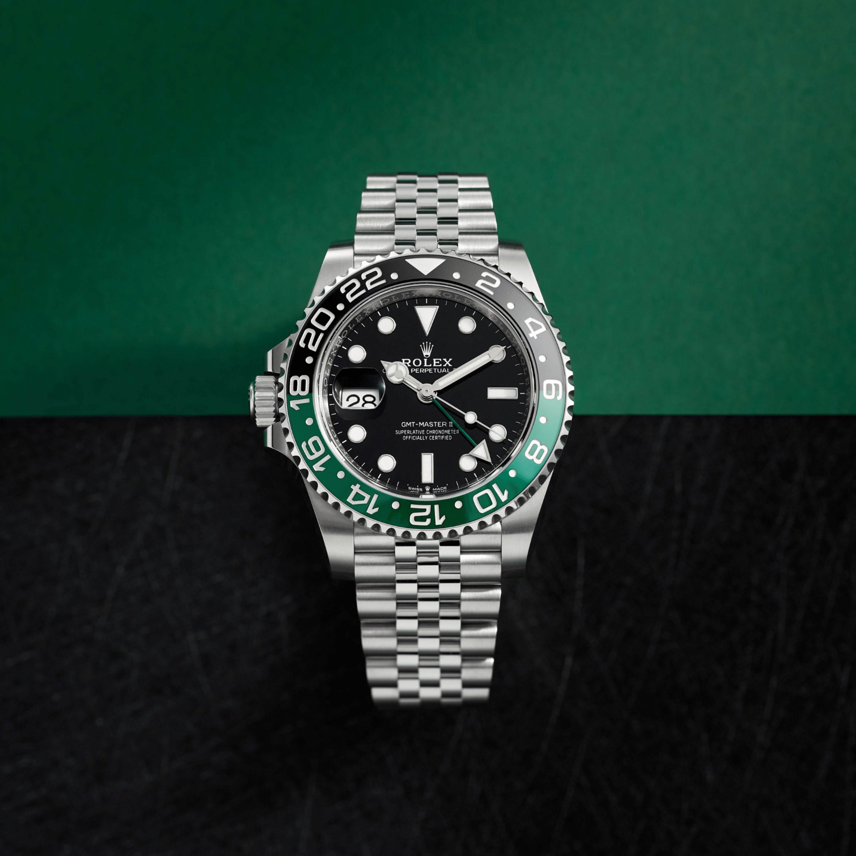 GMT-Master II Steel Jubilee Black Dial "Sprite" 40mm Product Image