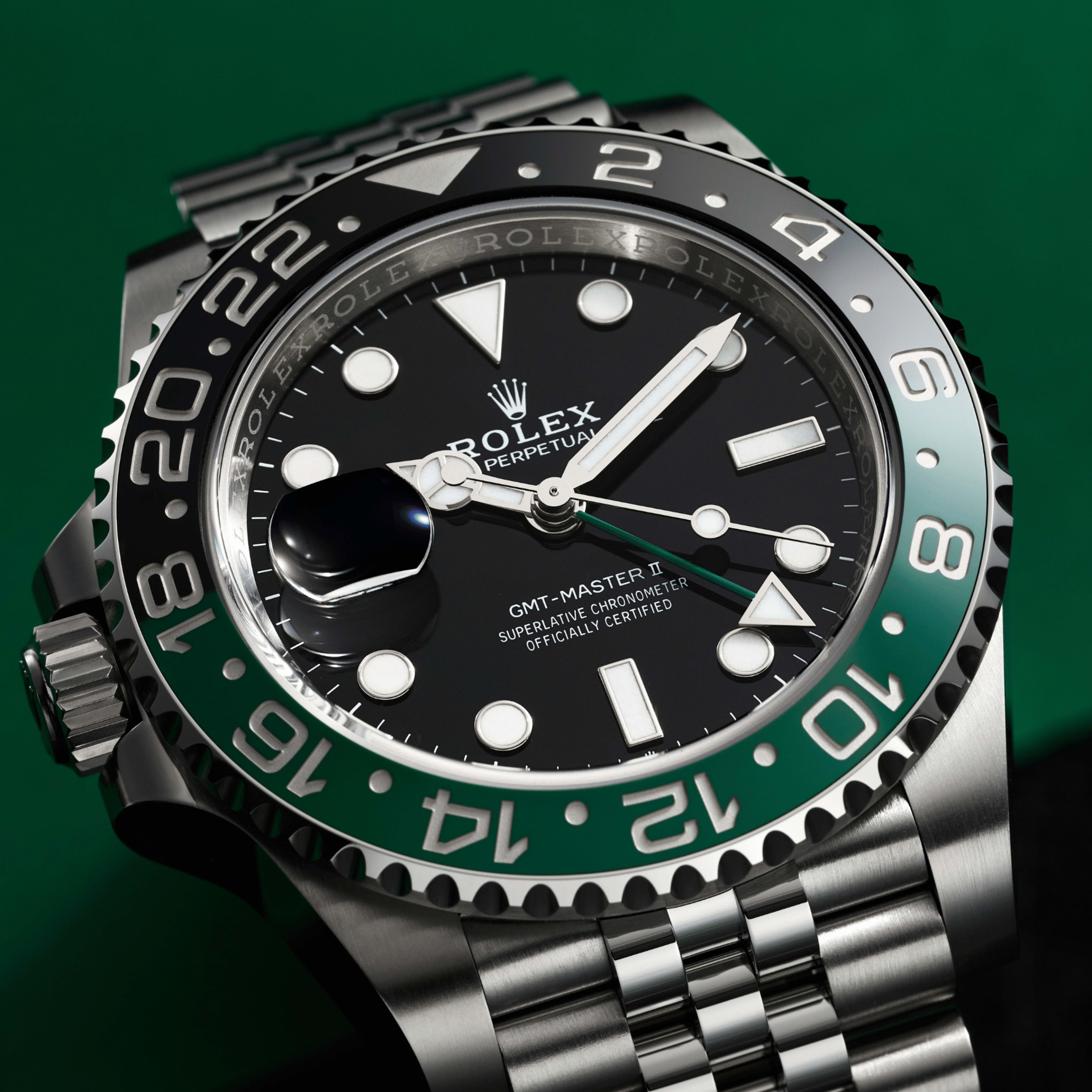 GMT-Master II Steel Jubilee Black Dial "Sprite" 40mm Product Image