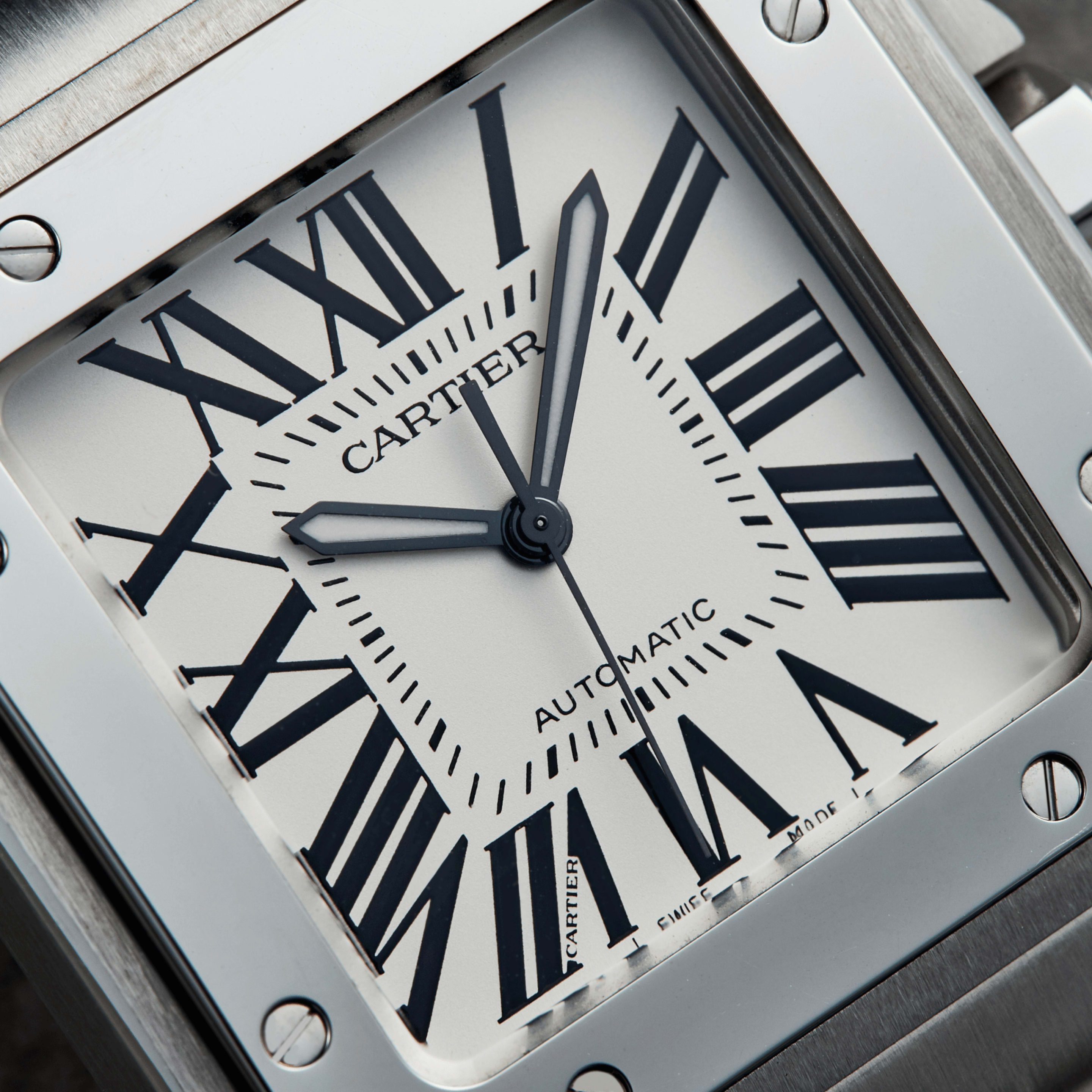 Santos 100 Steel White Dial 39mm Product Image