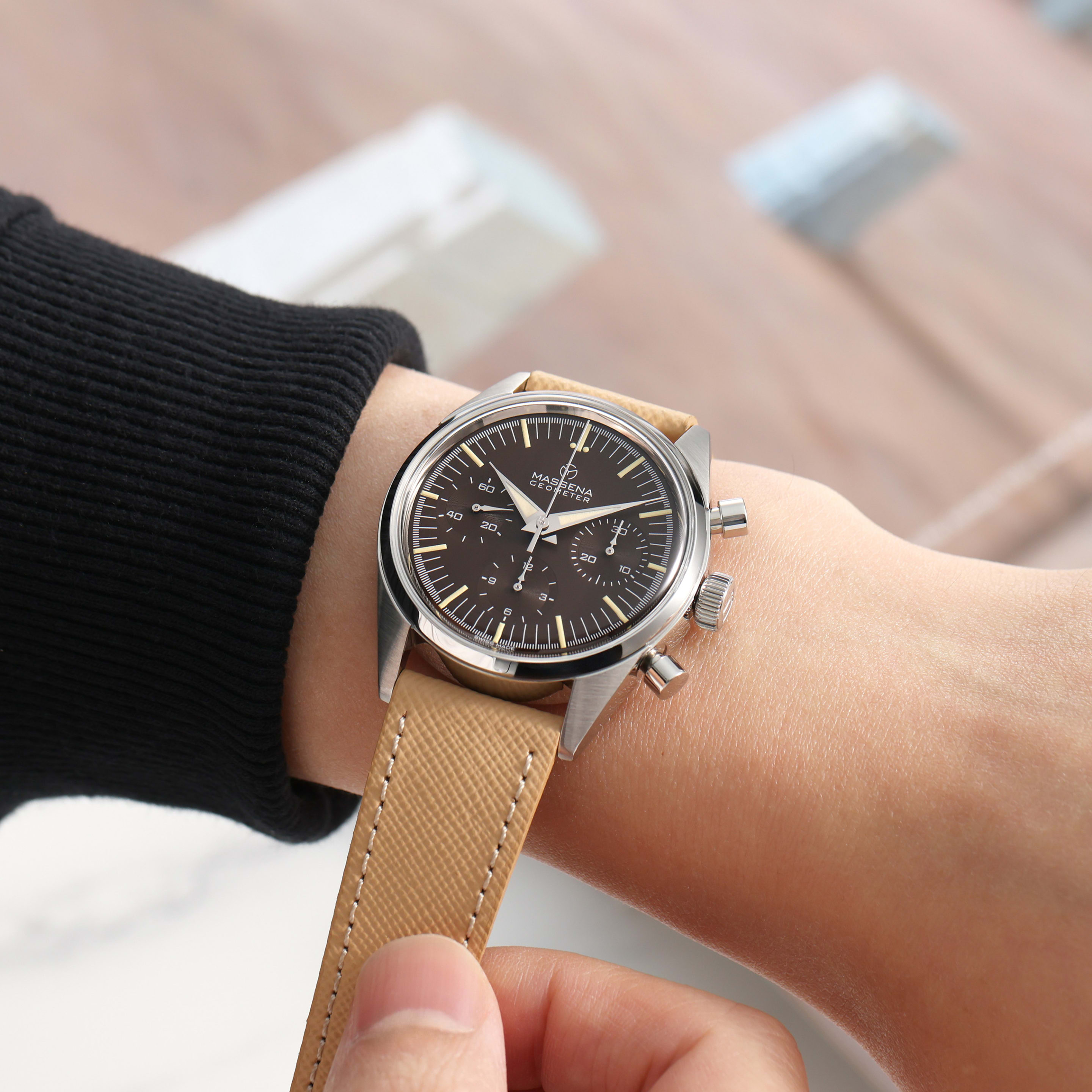 Geometer Chronograph Steel Brown Dial 39mm Product Image