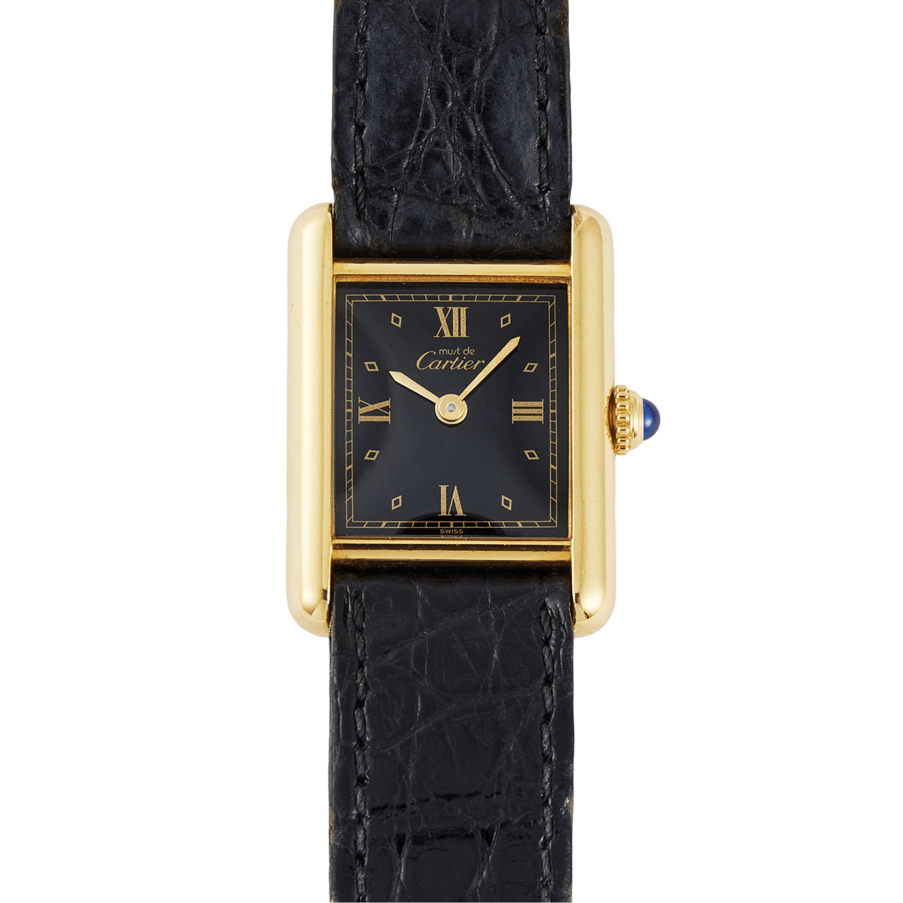 Tank Vermeil Gold Plated Black Dial 20mm Product Image