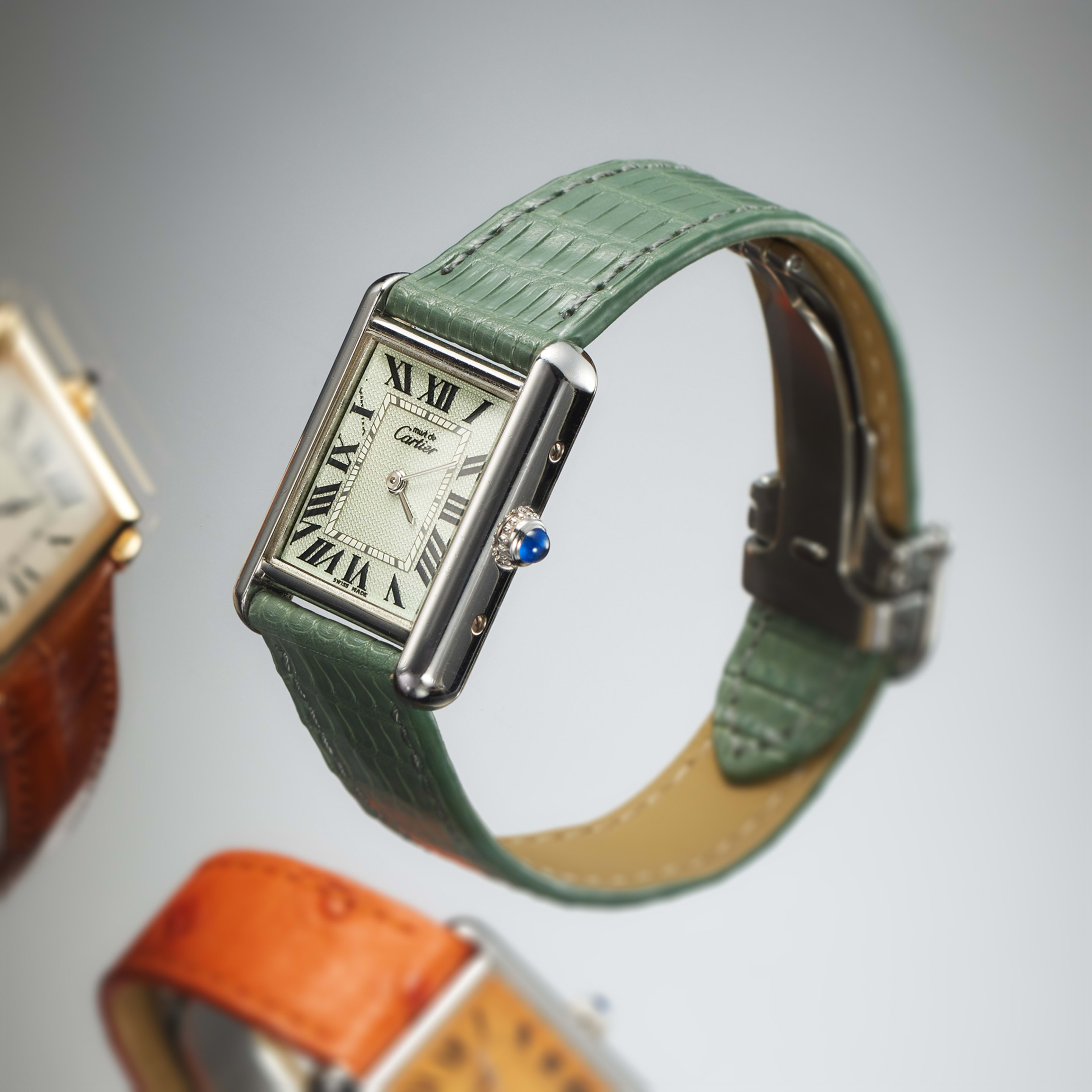 Cartier Tank Must Special Edition Silver Light Green Dial 22mm
