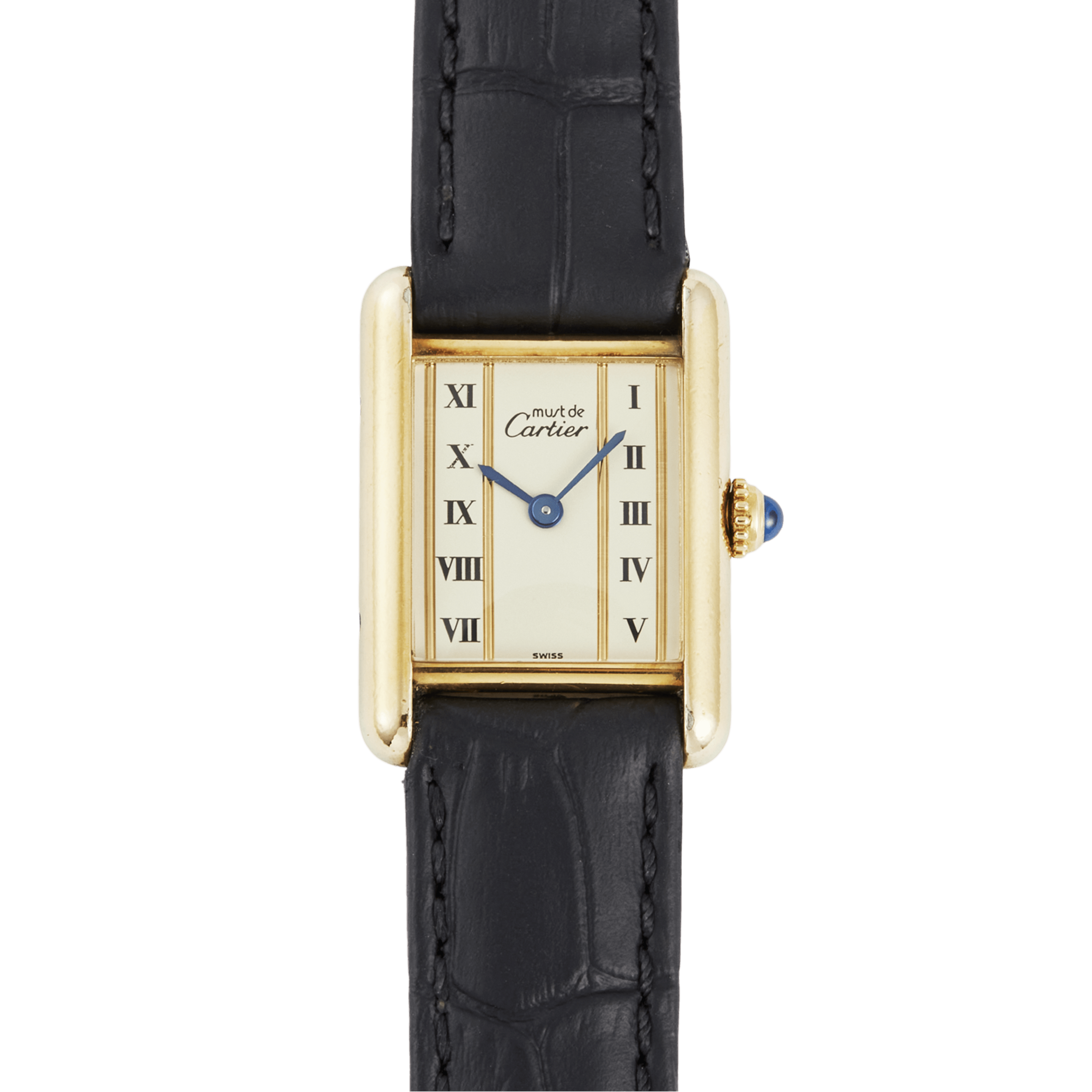 Vintage Tank Gold Plated White Dial 21mm Product Image