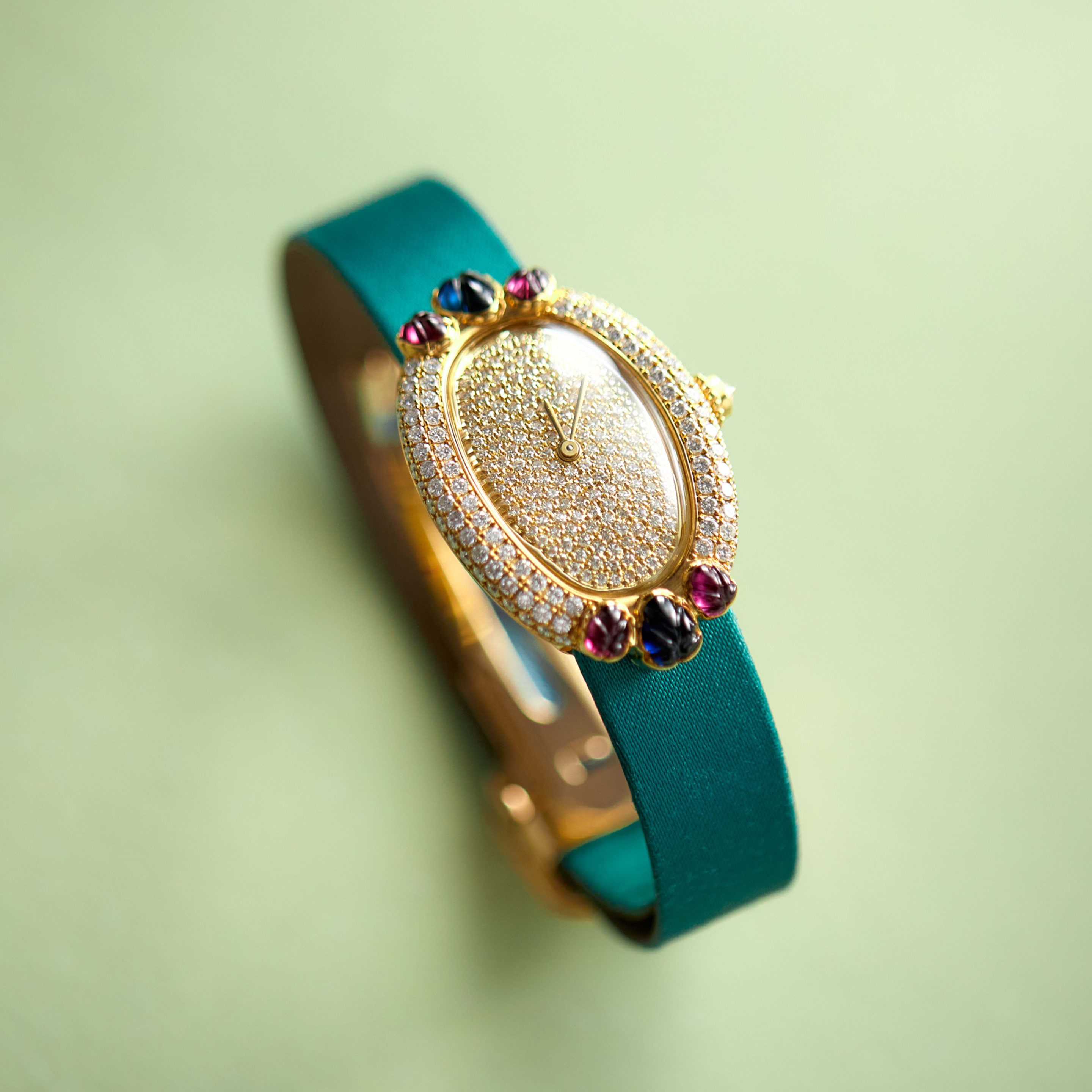 Vintage Baignoire de Cartier Yellow Gold Diamond Pave Dial 26mm Product Image