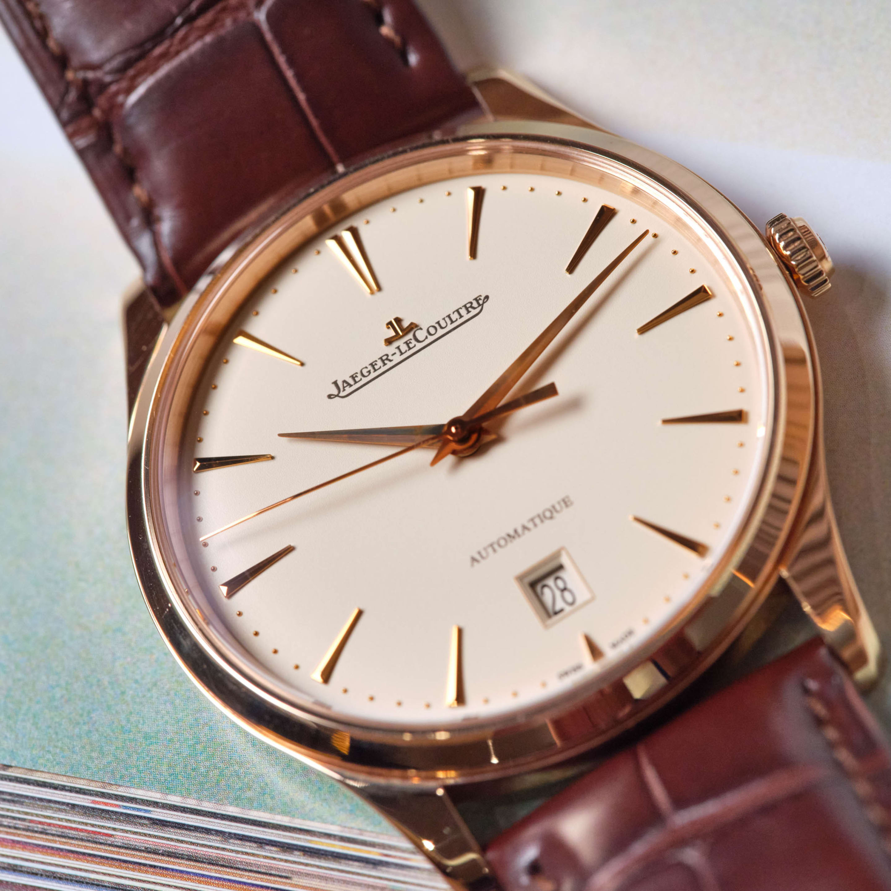 Master Ultra Thin Date Rose Gold White Dial 39mm Product Image
